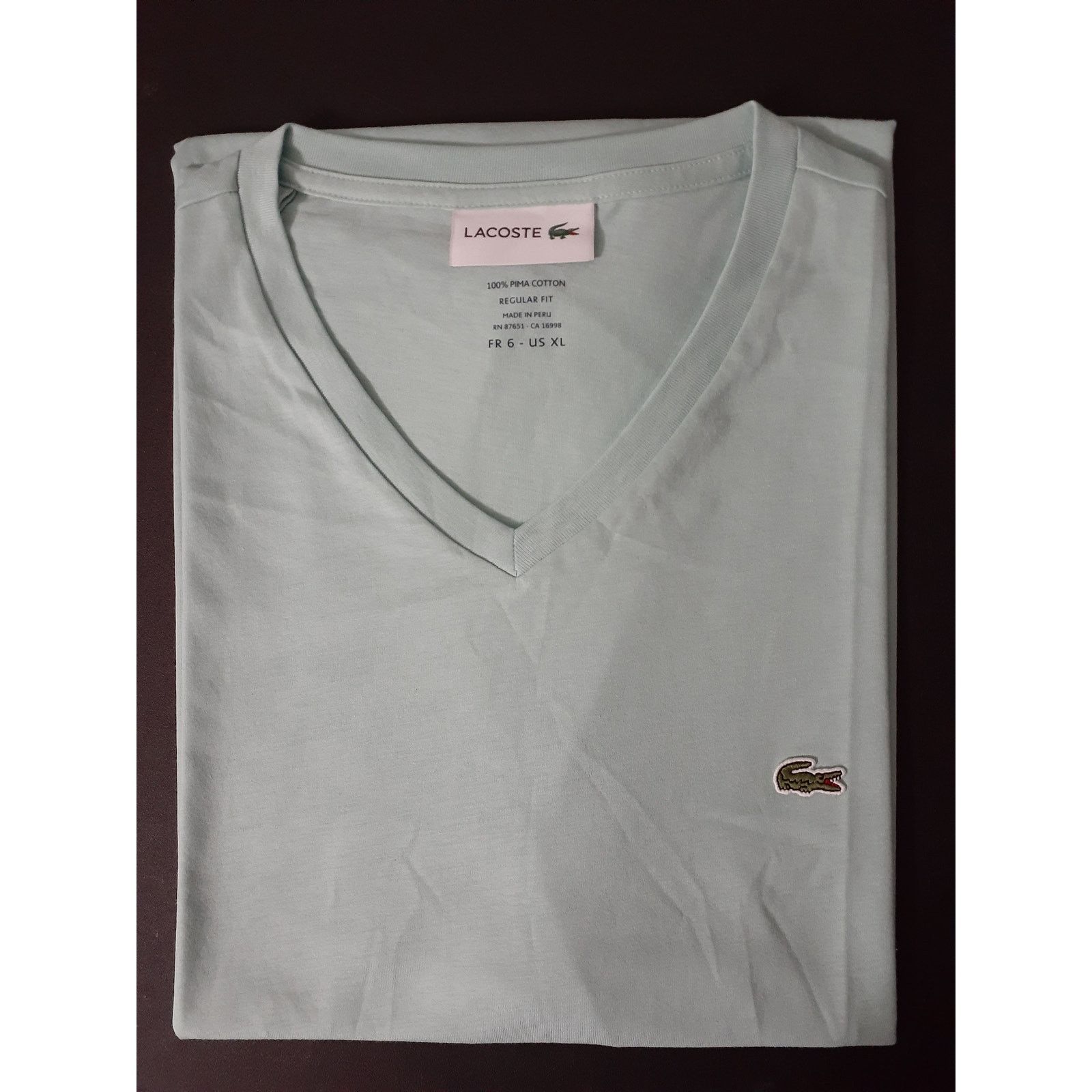 Lacoste Lacoste Men's V-Neck Pima Cotton Jersey T-Shirt Blue XL Size US XL / EU 56 / 4 - 2 Thumbnail