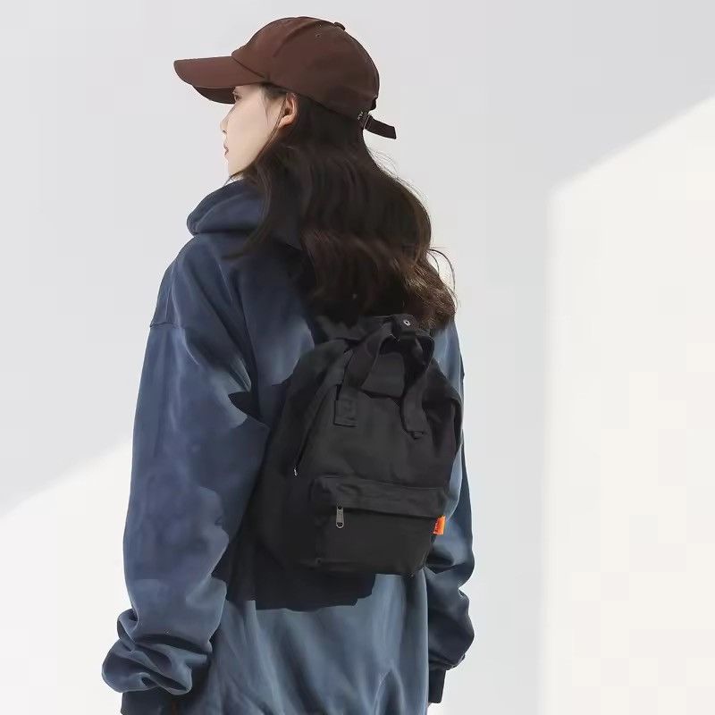Japanese Brand Minimalist Canvas Mini Backpack - Casual, Everyday Use Size ONE SIZE - 3 Thumbnail
