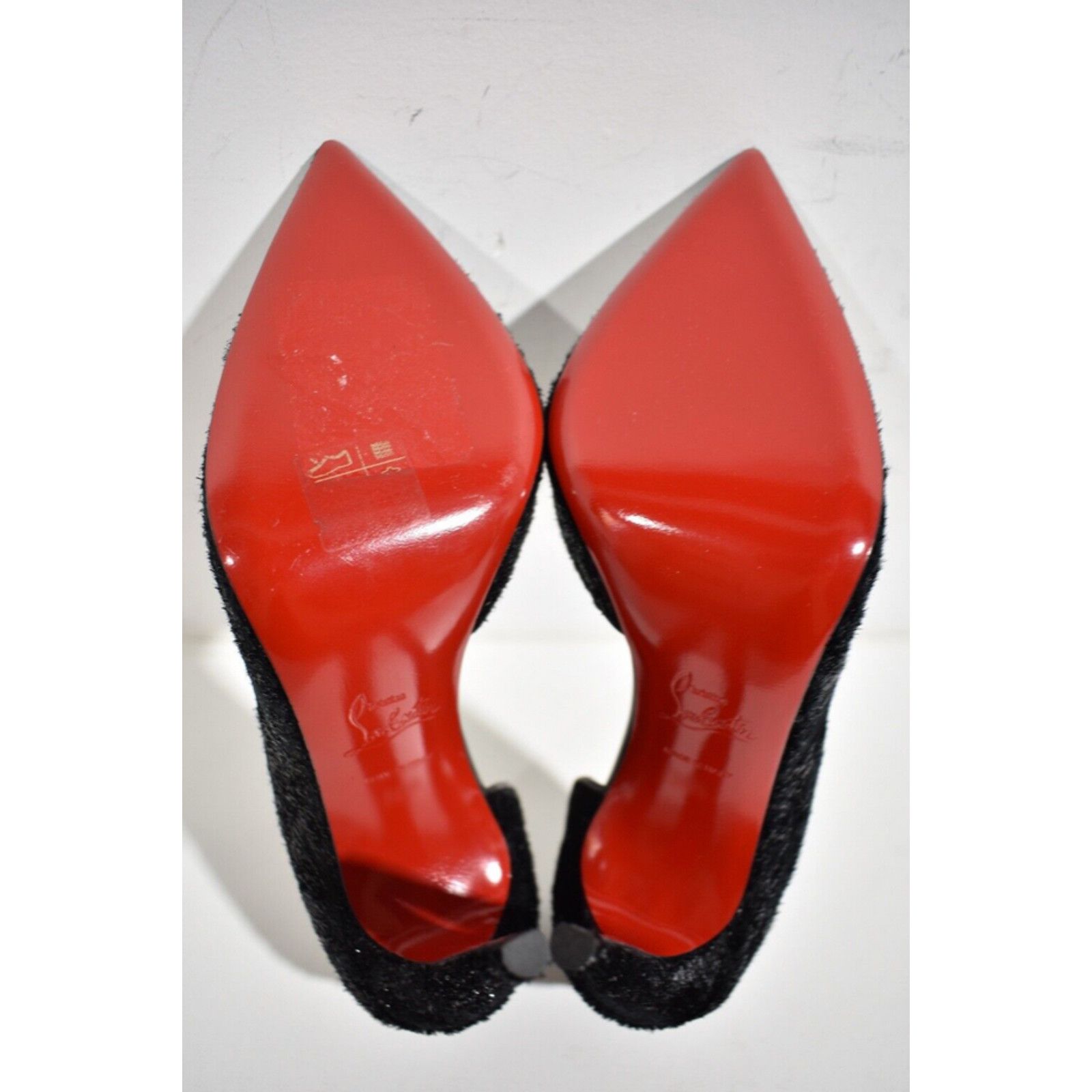 Christian Louboutin Iriza 100 Black Velvet Papillon D'Orsay Heel Pump 39 Size US 9 / IT 39 - 12 Thumbnail