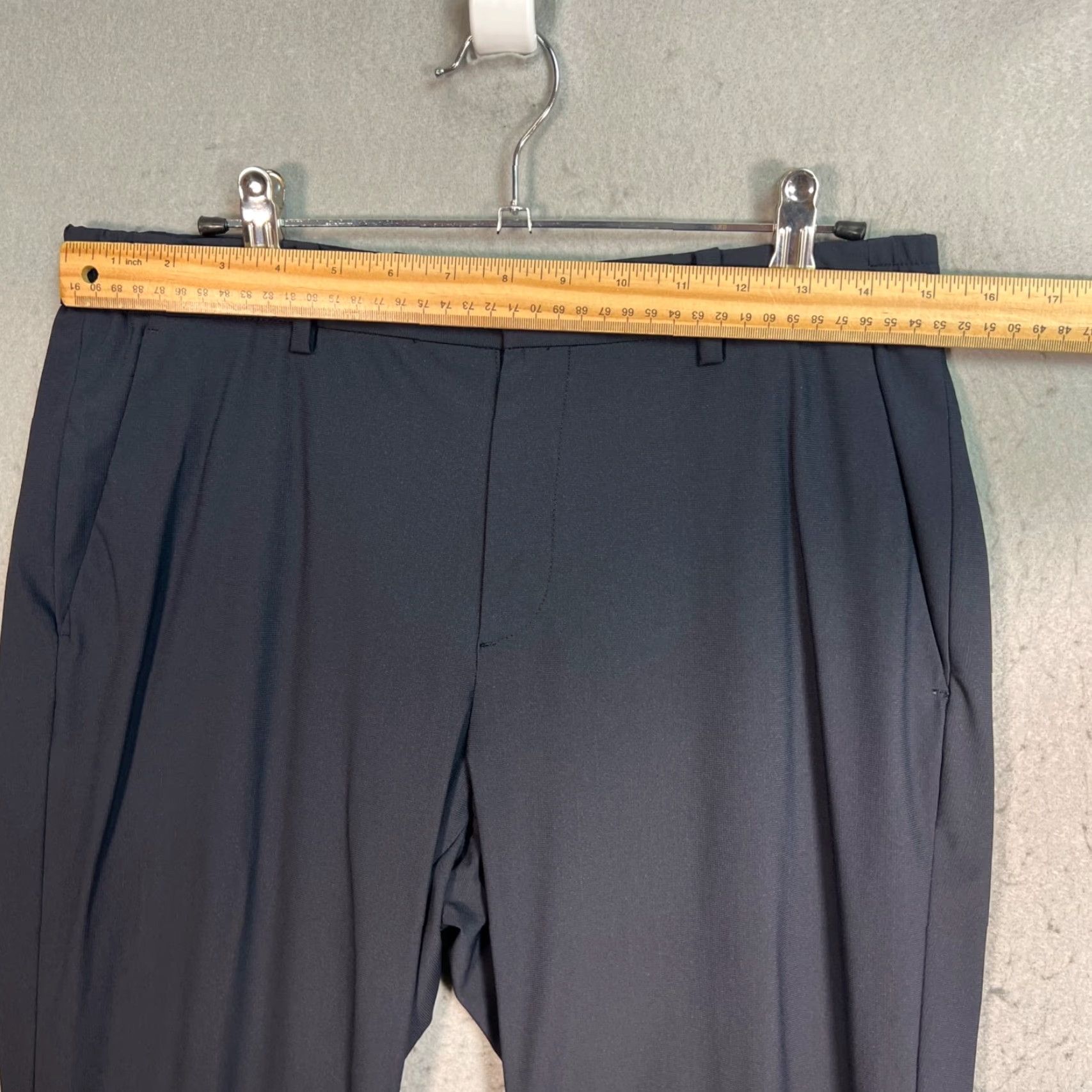 Vintage Mind Bridge Mens Size 30 Blue Pleated Dress Pants Polyester Blend Straight Leg Size US 30 / EU 46 - 5 Thumbnail