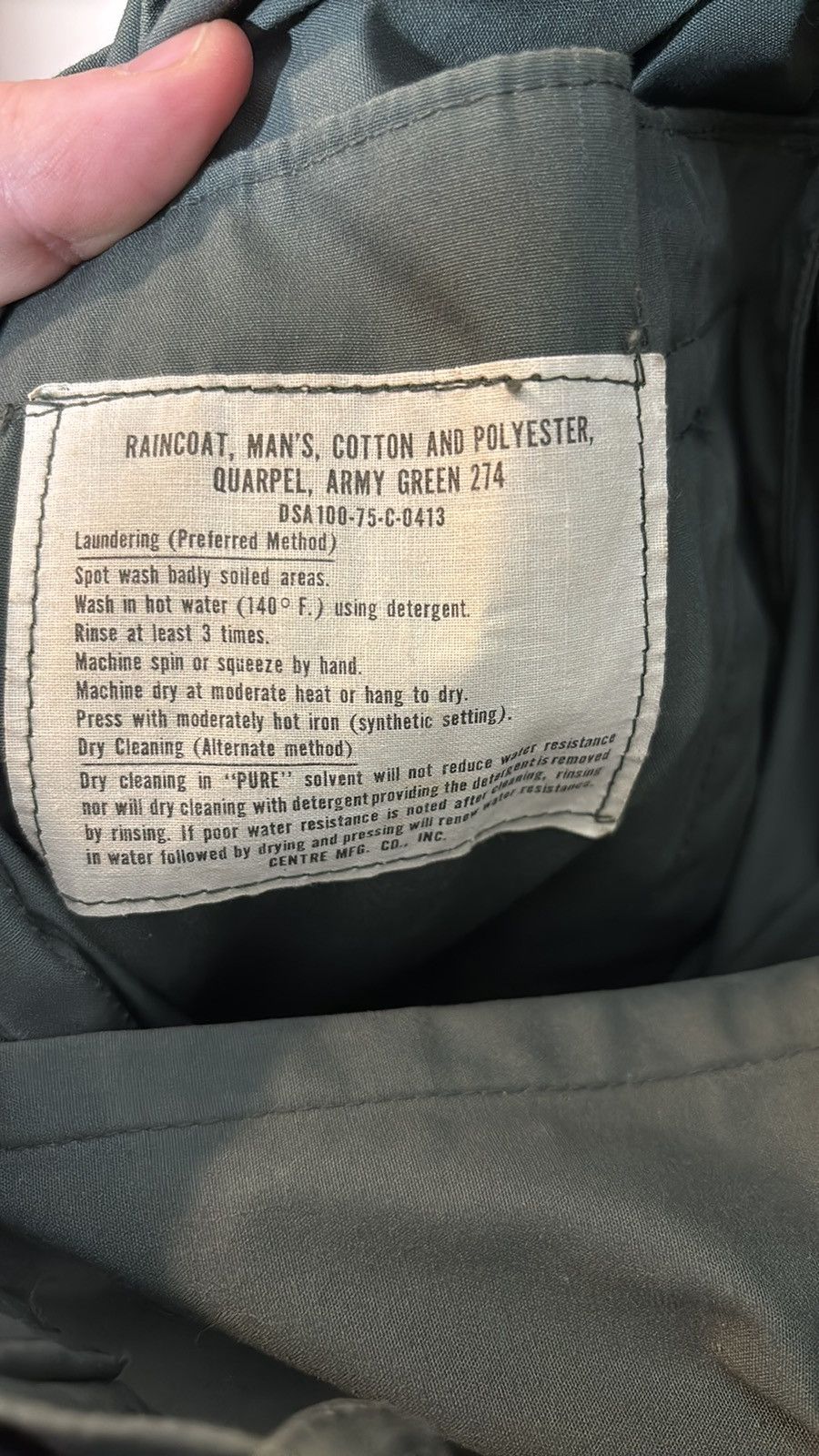 Vintage Vintage Military Quarpel Army Green Raincoat 274 Size US L / EU 52-54 / 3 - 5 Thumbnail