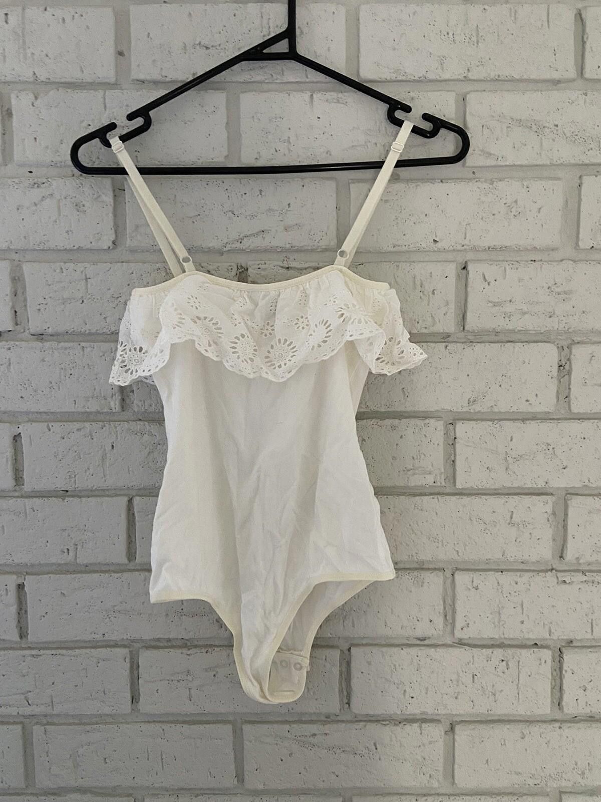 Other Forever New bodysuit Straight Neck Off White - Sz 6 Size 26" / US 2 / IT 38 - 6 Thumbnail