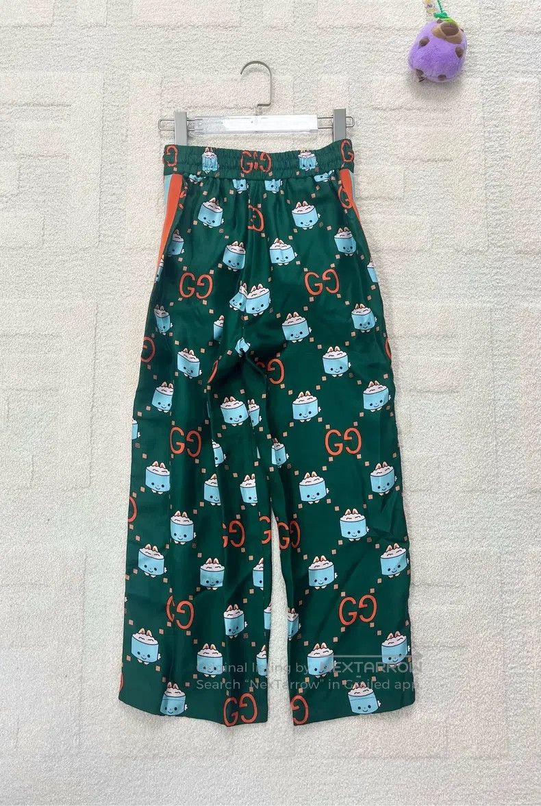 Gucci Gucci SizeXS Green cartoon pattern full print logo casual t Size US 27 - 2 Thumbnail
