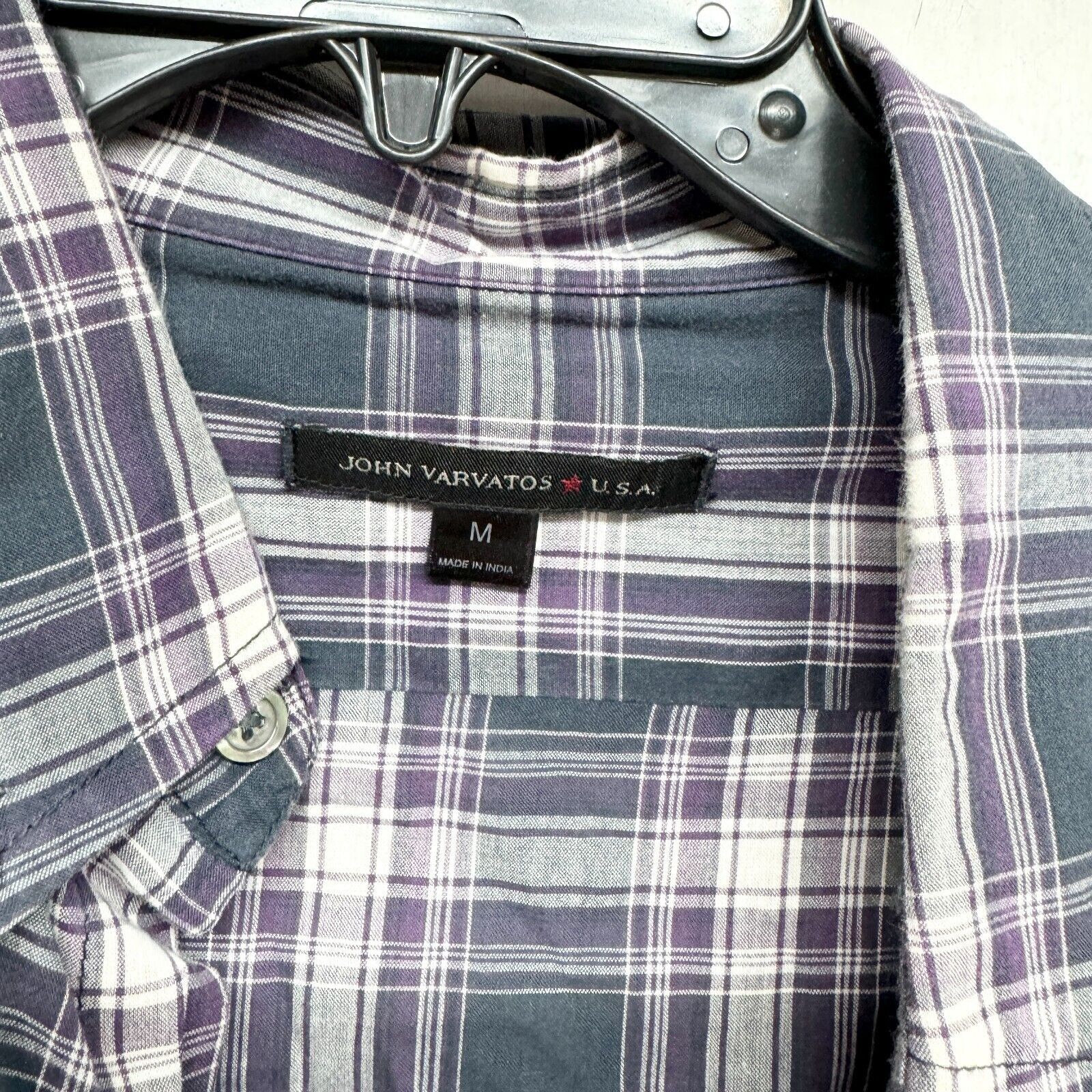 John Varvatos John Varvatos Medium Blue Plaid Button Up Long Sleeve USA Size US M / EU 48-50 / 2 - 2 Thumbnail