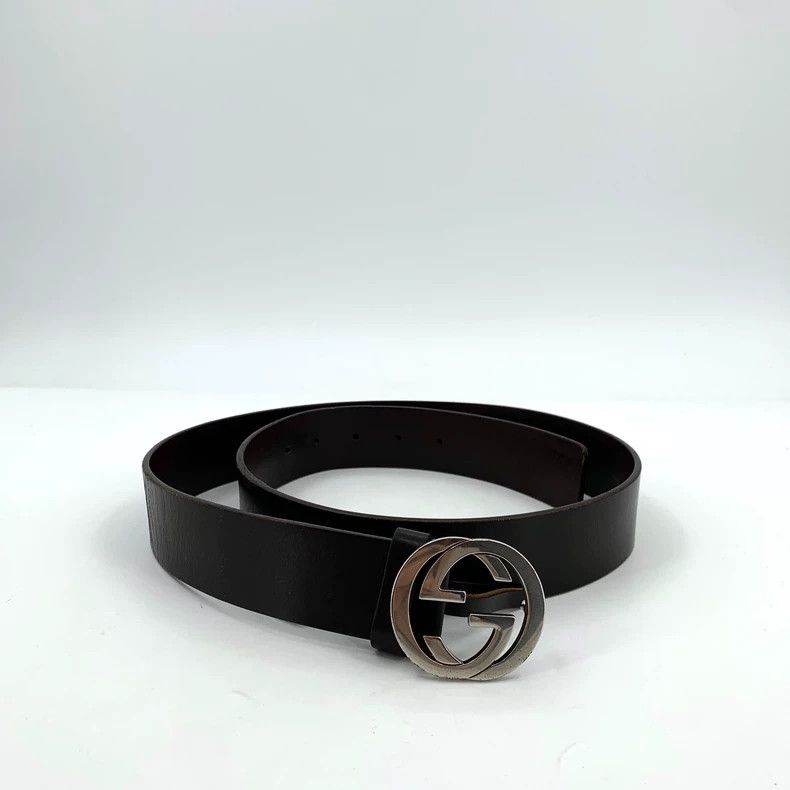 Gucci Gucci Black double G interlocking smooth buckle belt 2505-N Size ONE SIZE - 3 Thumbnail