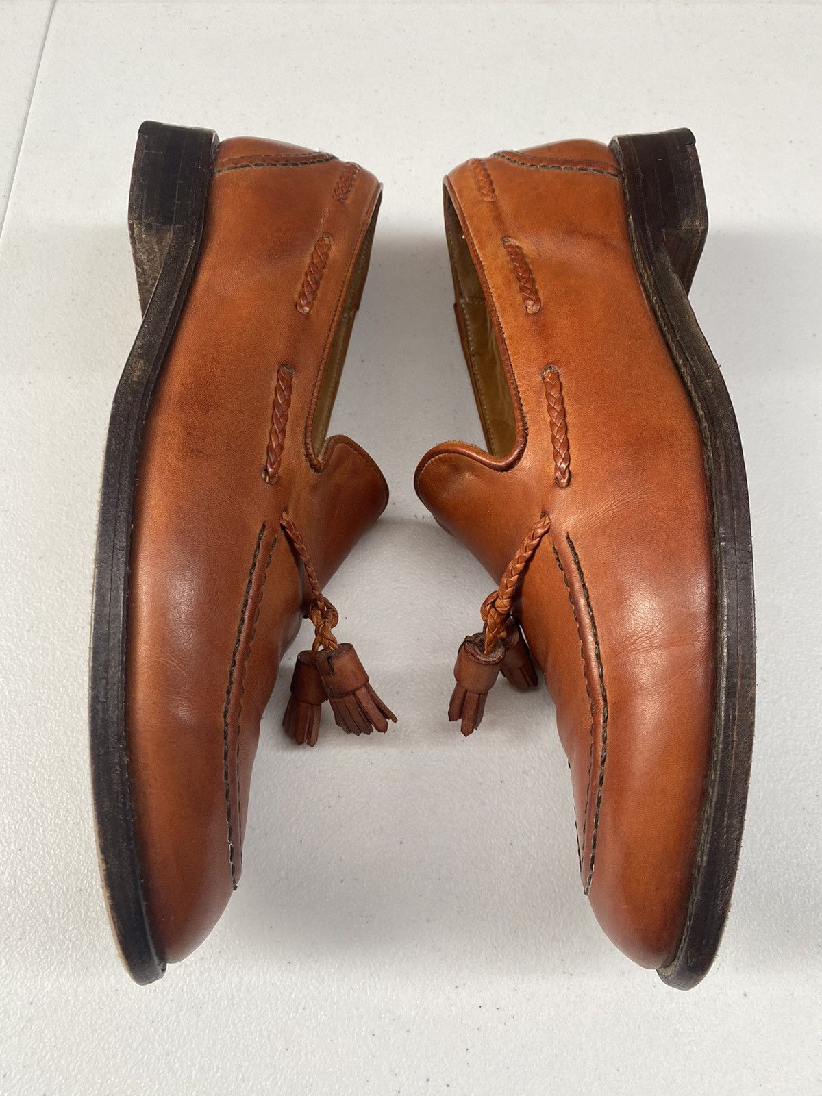 Cheaney Cheaney 🇮🇹 brown braided leather tassel loafer bench made UK Size US 9 / EU 42 - 6 Thumbnail