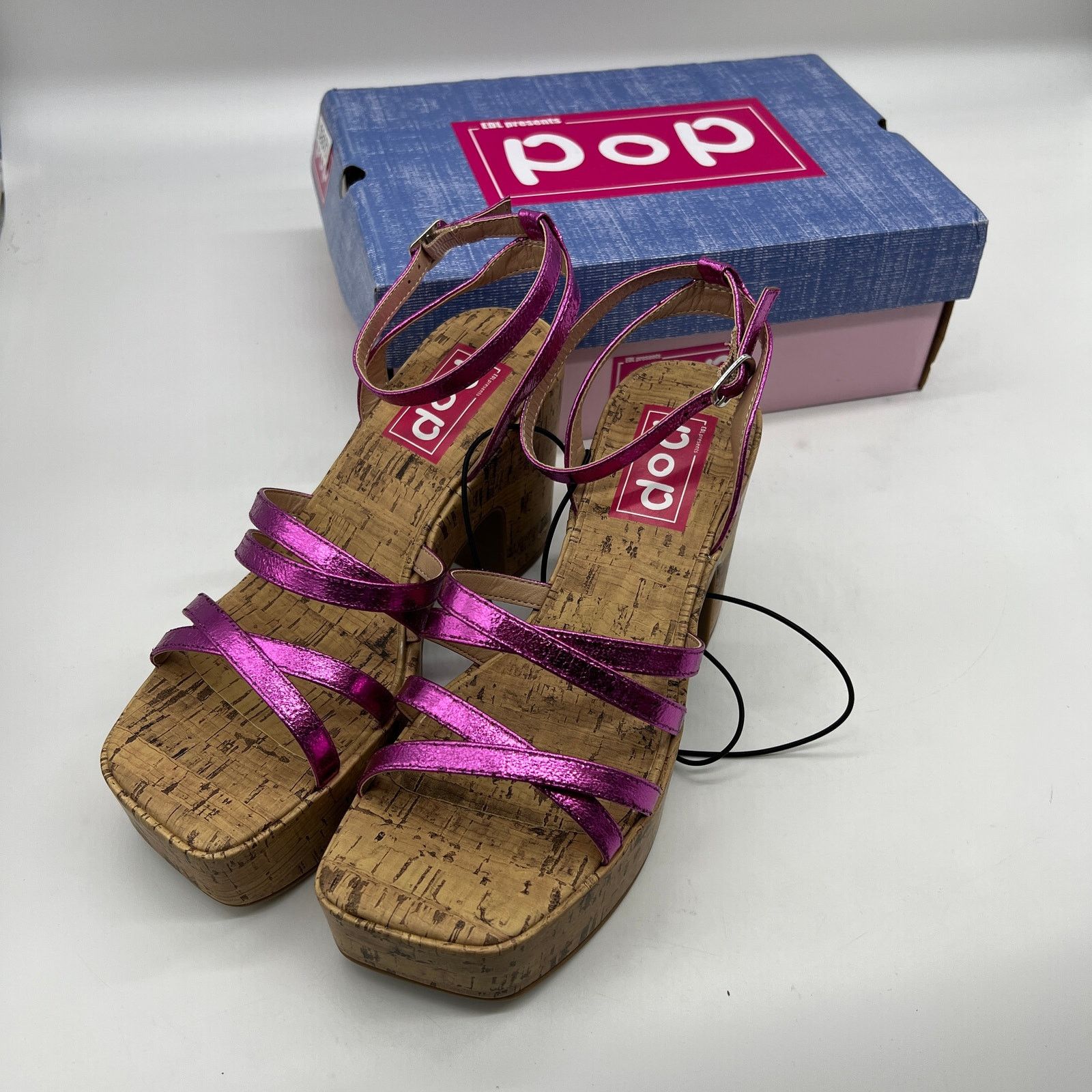 Other Pop Womens Kallie Heeled Sandals Pink Fuschia Multicolor Size US 8 / IT 38 - 1 Thumbnail