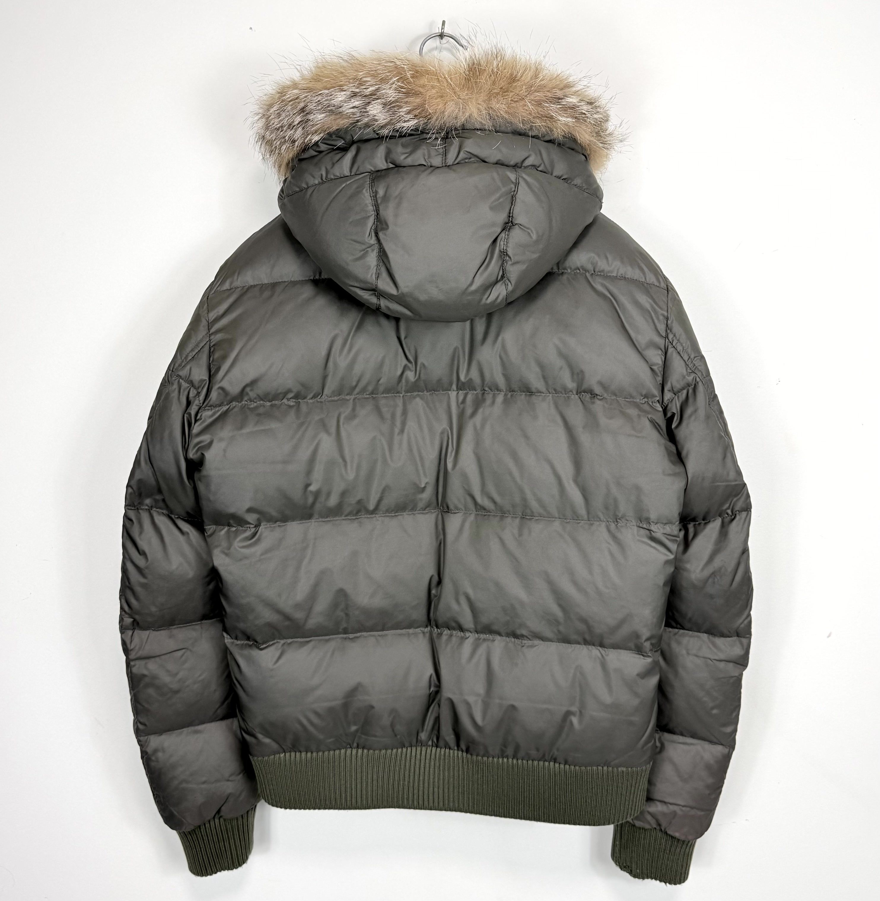 Dolce & Gabbana Dolce&Gabbana Coyote Fur Puffer Khaki Logo Bomber Jacket Size US M / EU 48-50 / 2 - 2 Thumbnail