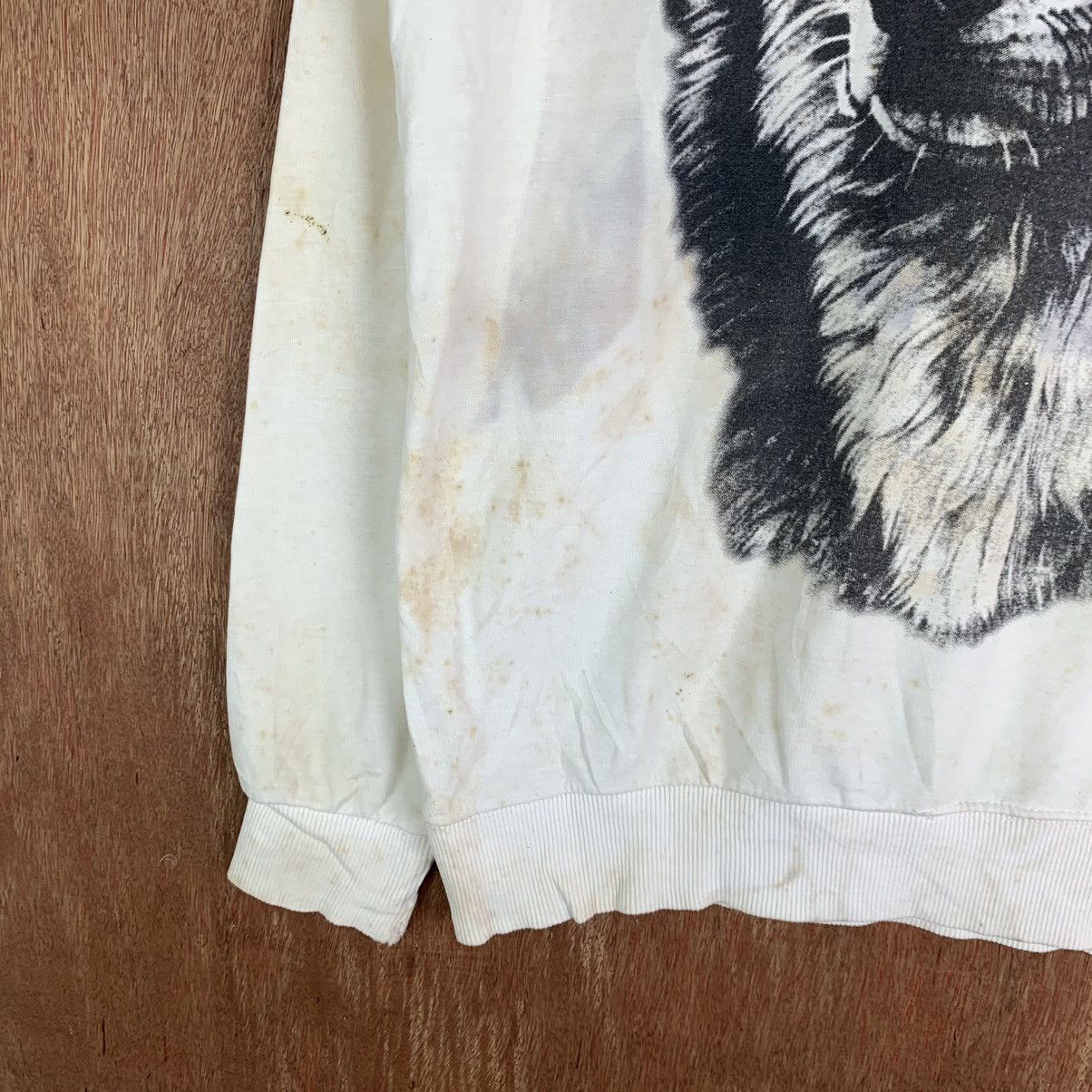 Japanese Brand × Vintage Wolf Distressed Faded sweater (very rare item)#K01570 Size US M / EU 48-50 / 2 - 13 Thumbnail