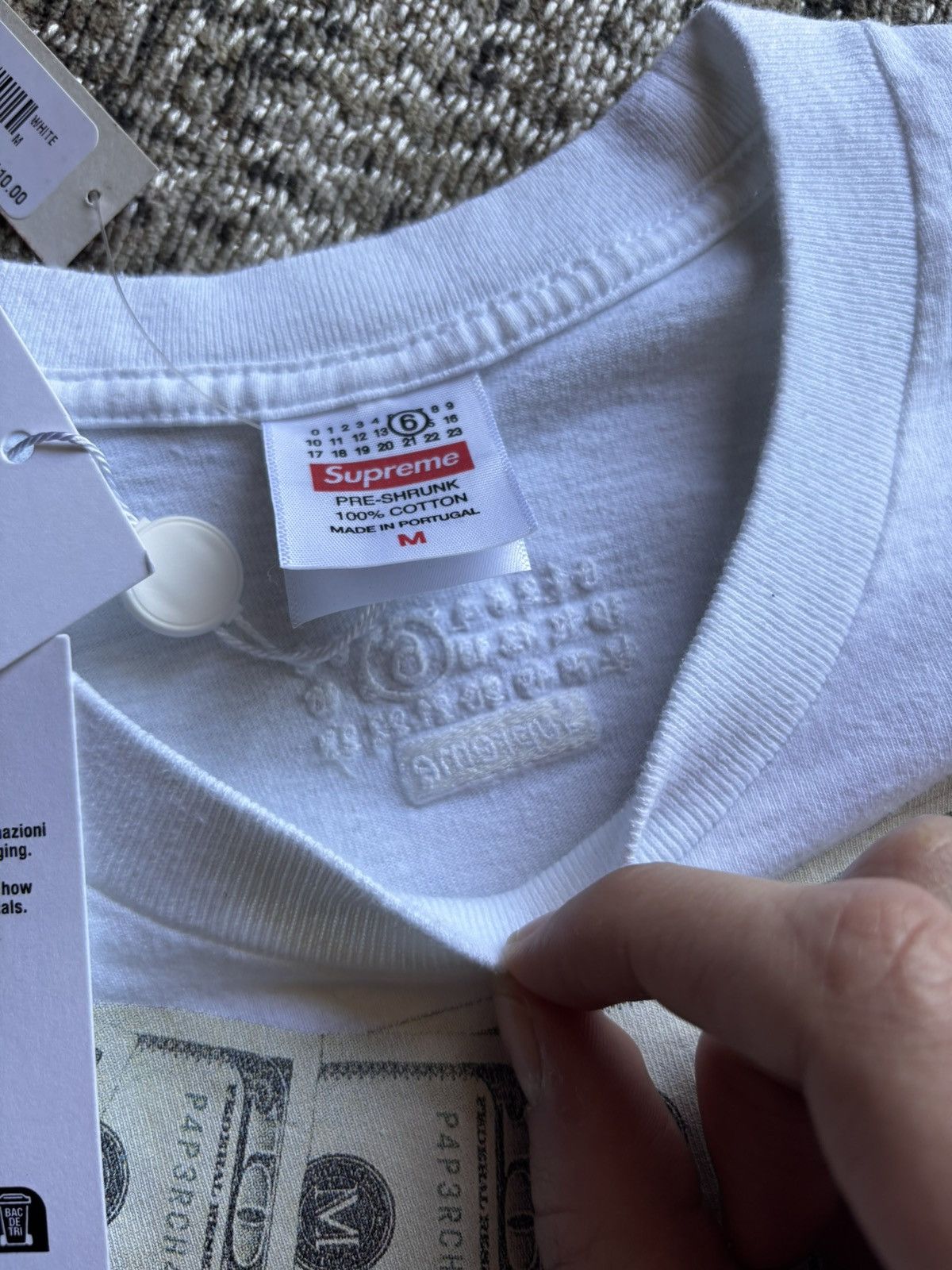Maison Margiela × Supreme Supreme MM6 dollar tshirt Size US M / EU 48-50 / 2 - 2 Thumbnail