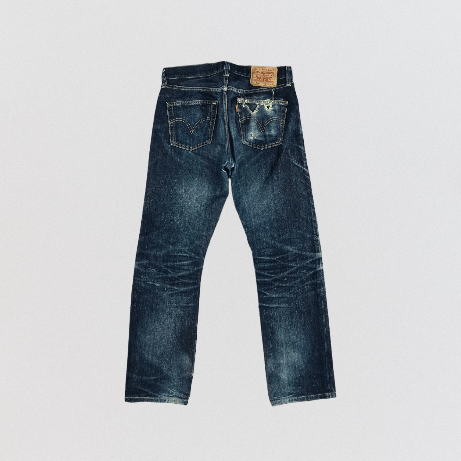 Levi's Vintage Blue Wash Levis 501 Jeans-JM2781 Size US 31 - 2 Thumbnail