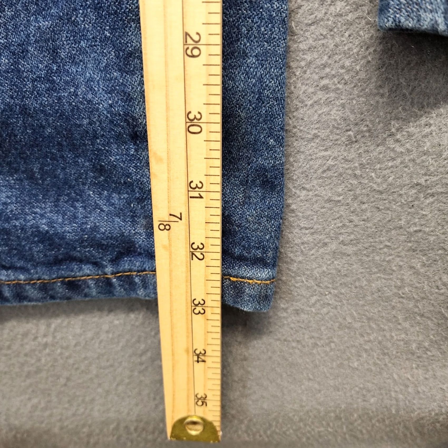 Wrangler VINTAGE Wrangler Jeans Mens 31x33 Blue Slim Cotton Western 936PWD Tagged 32x34 Size US 31 - 5 Thumbnail