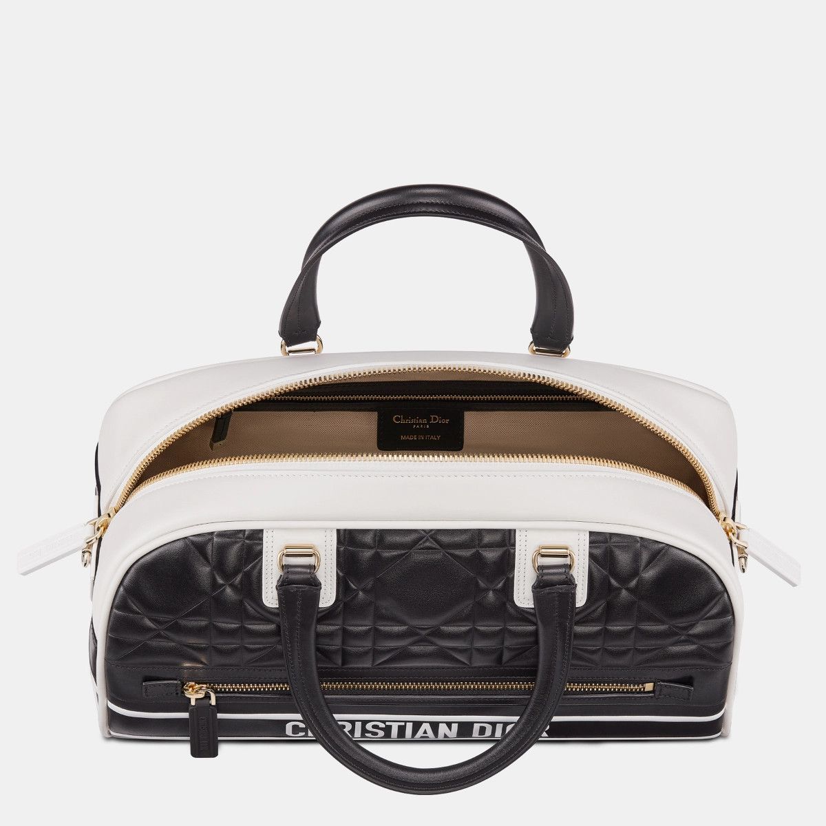 Dior o1bcso1str1124 Size: OS /Vibe Zip Bowling Bag in Black/White Size ONE SIZE - 3 Thumbnail