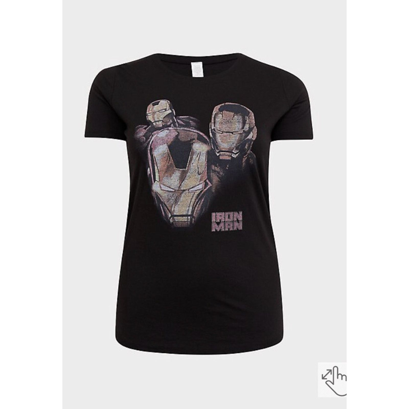 Torrid TORRID 1X MARVEL IRON MAN BLACK SLIM FIT CREW TOP Size XL / US 12-14 / IT 48-50 - 5 Thumbnail