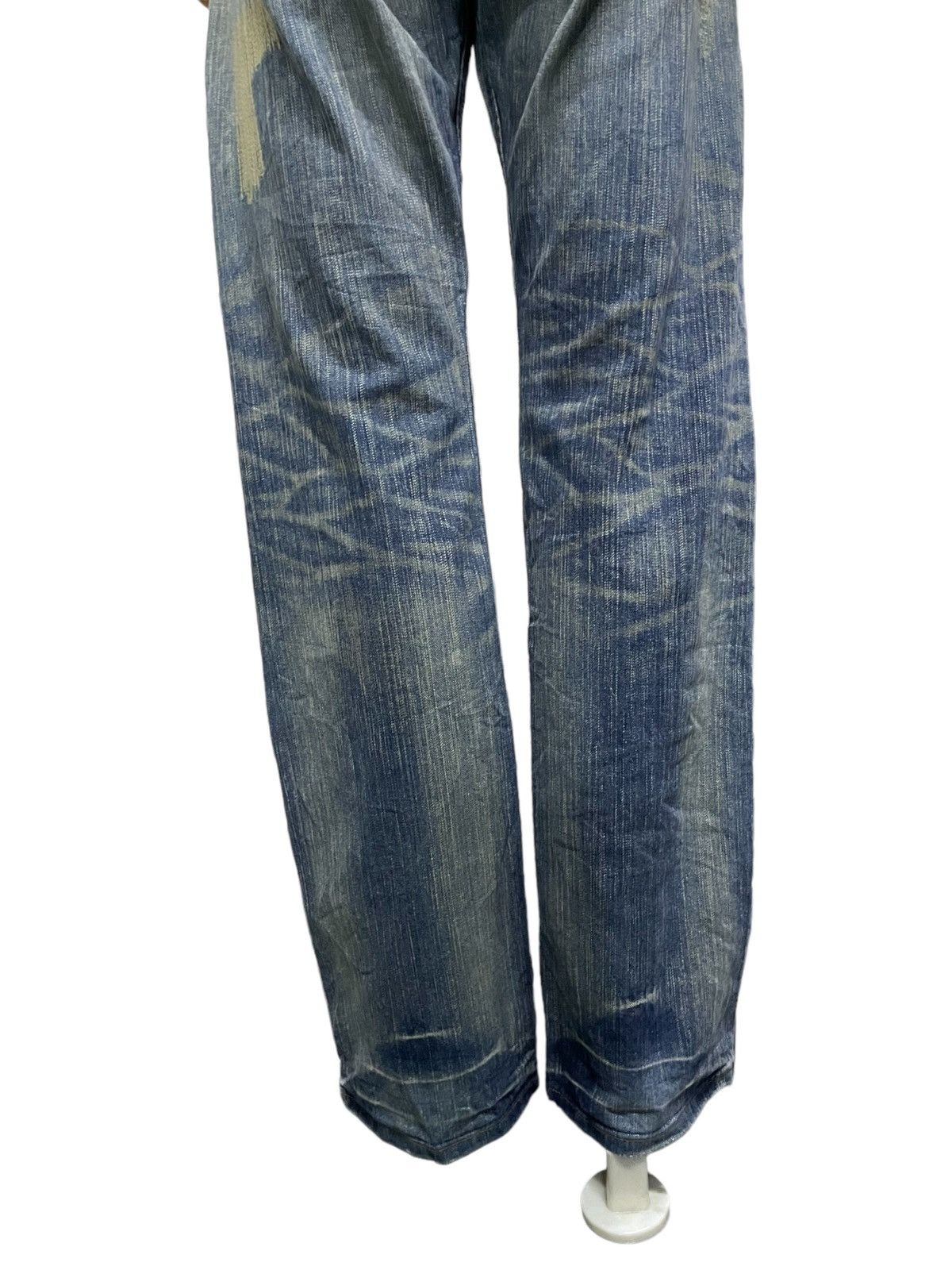 Edwin × Hysteric Glamour Vintage Edwin 403XV Patchwork Zig Zag Distressed Jeans Size US 32 / EU 48 - 7 Thumbnail