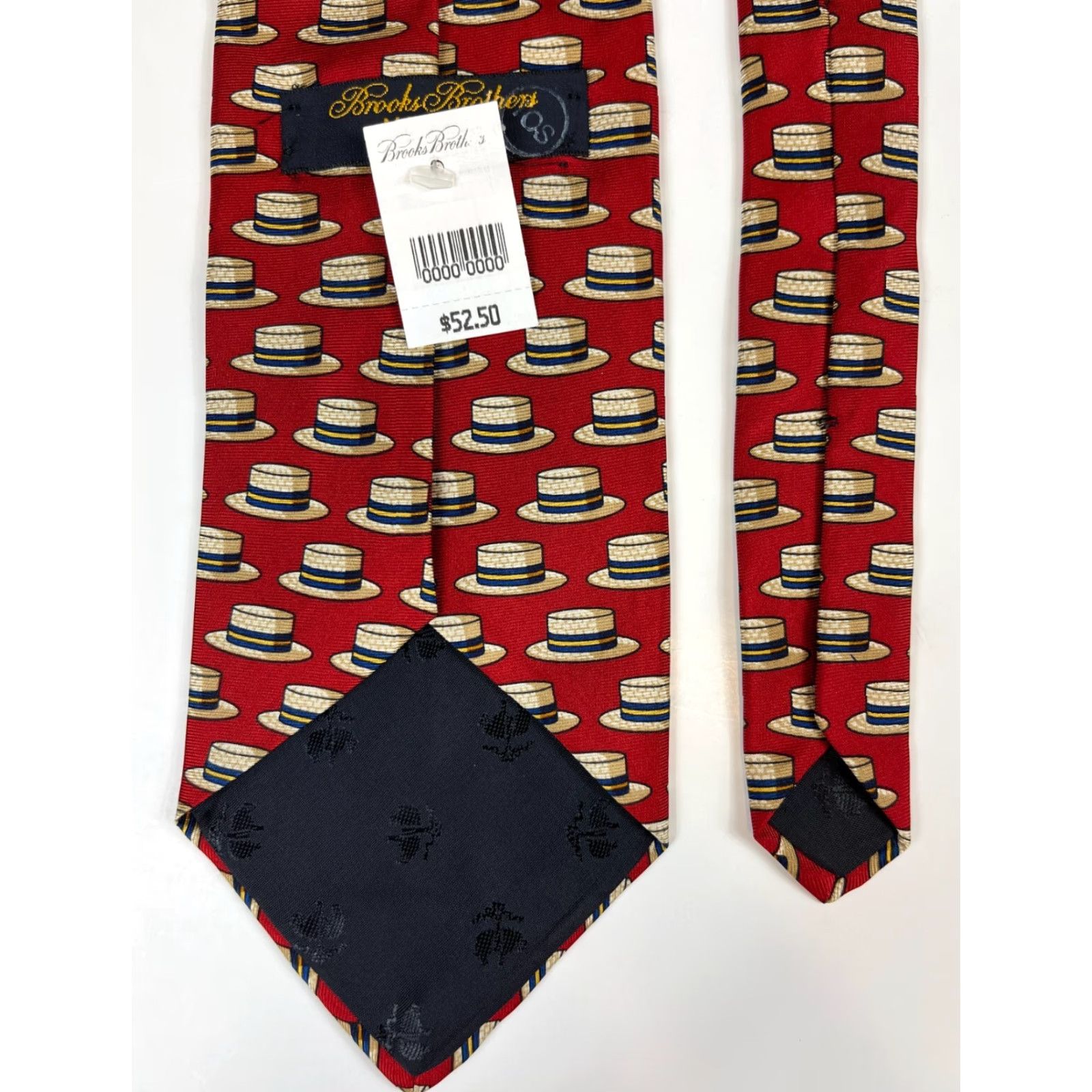 Brooks Brothers VINTAGE Brooks Brothers Makers Silk Tie Novelty 57-60" 3.75" Wide Red Men's Silk Tie Made in USA NWT Size ONE SIZE - 6 Thumbnail