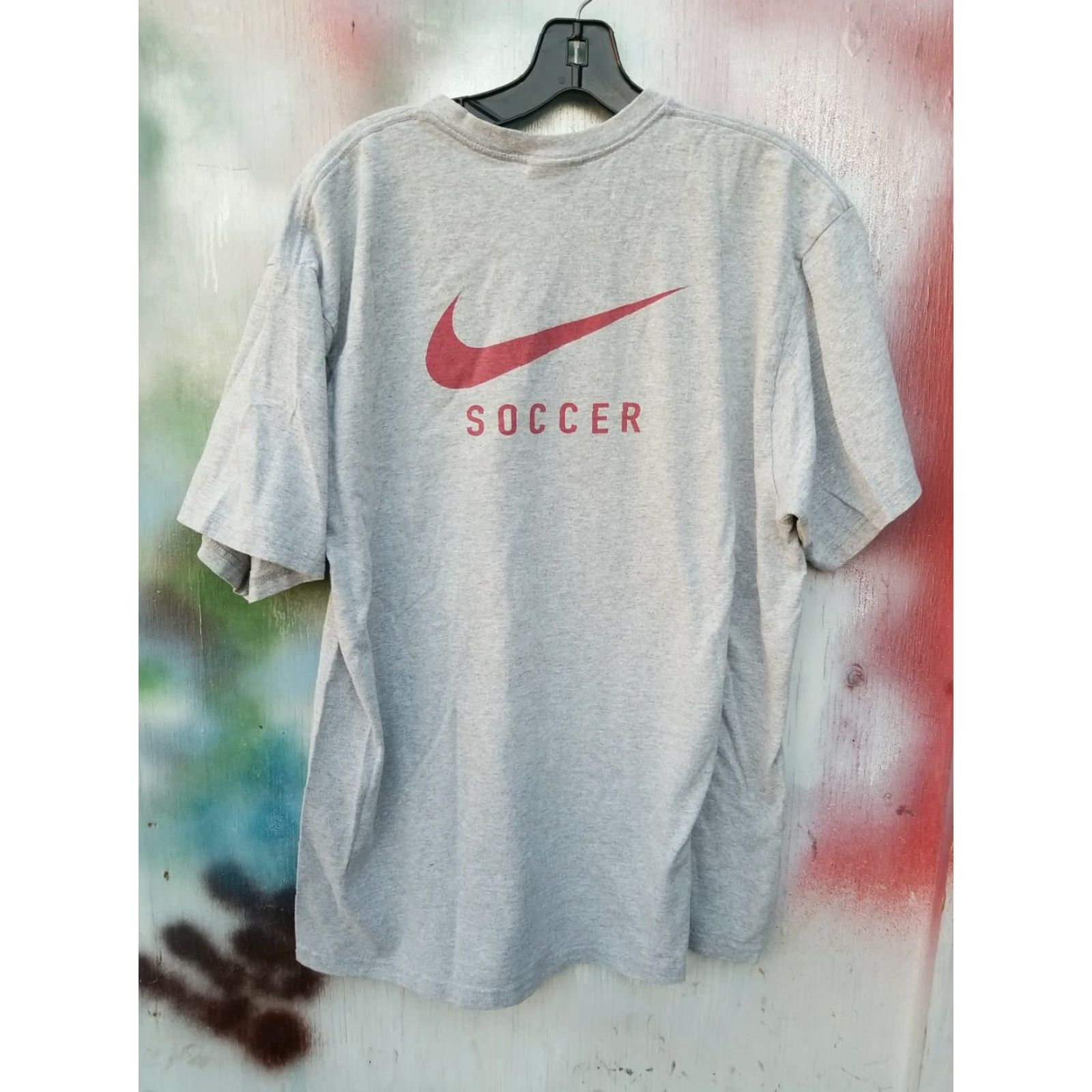 Nike VINTAGE Nike Soccer Shirt Adult Large Gray Festival 2002 Dallas Texas Fall Mens L Size US L / EU 52-54 / 3 - 4 Thumbnail