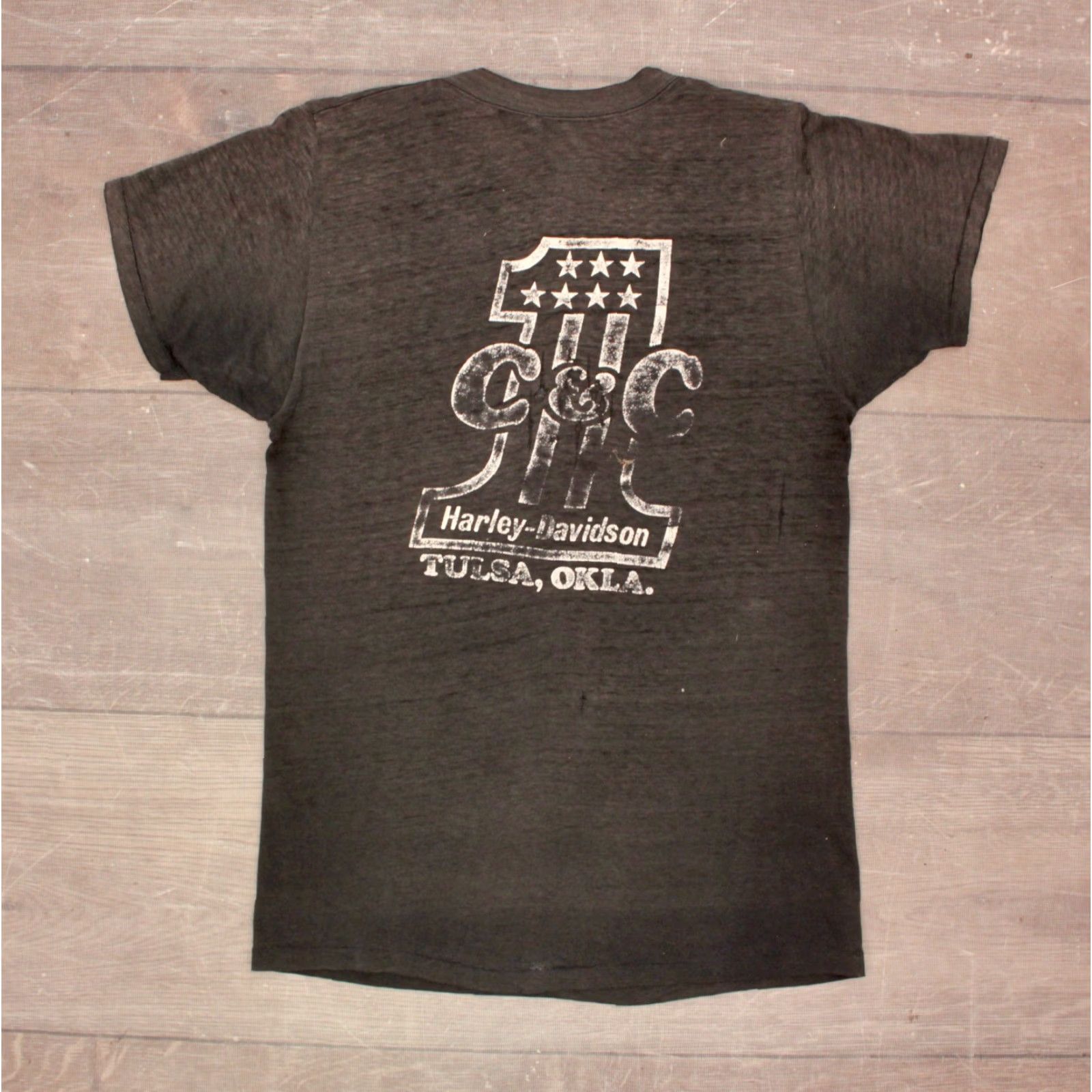Harley Davidson Harley-Davidson Mens VTG 80s TShirt Shirt Adult Mens Grey 1980s Harley-Davidson Graphic Tee Vintage Size US S / EU 44-46 / 1 - 2 Thumbnail