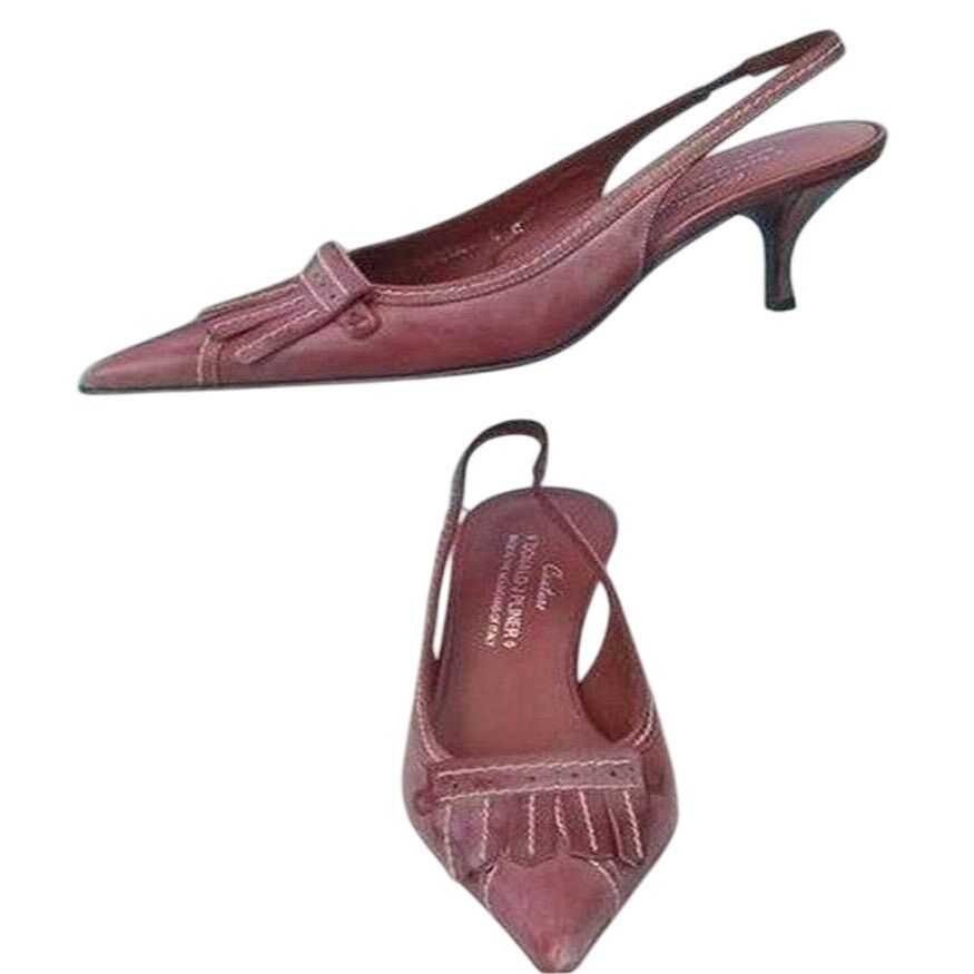 Donald Pliner Donald Pliner Tomato Red Oil Skin Calf Leather Shoe NWT $255 Size US 6 / IT 36 - 3 Thumbnail