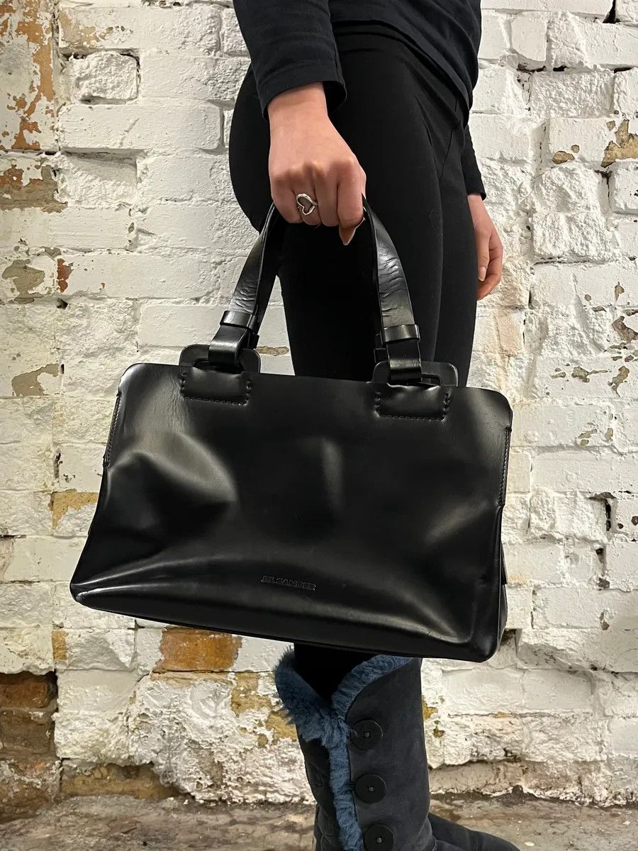 Jil Sander Jil Sander Black Pure Leather Handle Bag Size ONE SIZE - 2 Thumbnail