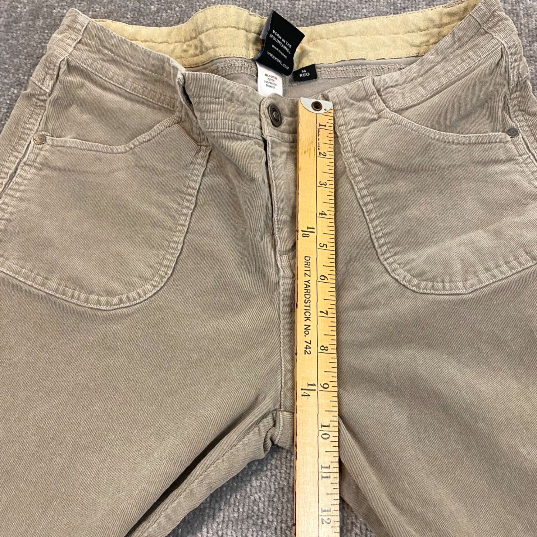 Vintage Kuhl Pants Women 14 Reg Straight Khaki Brown Tan Hiking Trail Everyday (34x28) Size 36" / US 14 / IT 50 - 6 Thumbnail