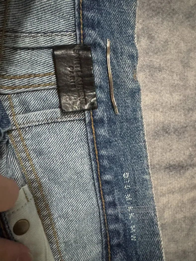 Saint Laurent Paris Saint Laurent Paris Cat Claw Light Blue Destroyed Slash Je Size US 30 / EU 46 - 6 Thumbnail