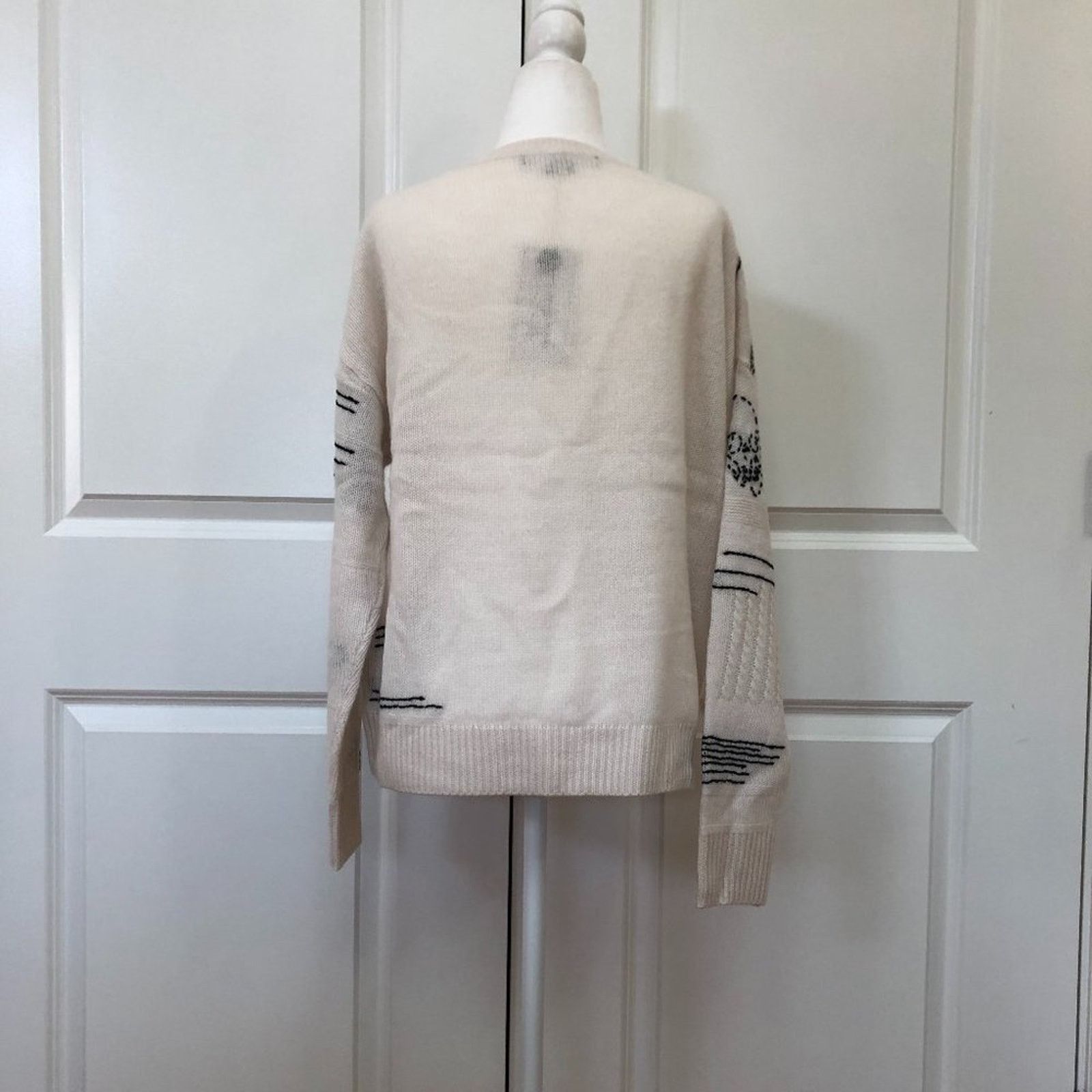 360Cashmere Skull Cashmere White Paxon Cashmere Sweater - 360 Cashmere Size S / US 4 / IT 40 - 4 Thumbnail