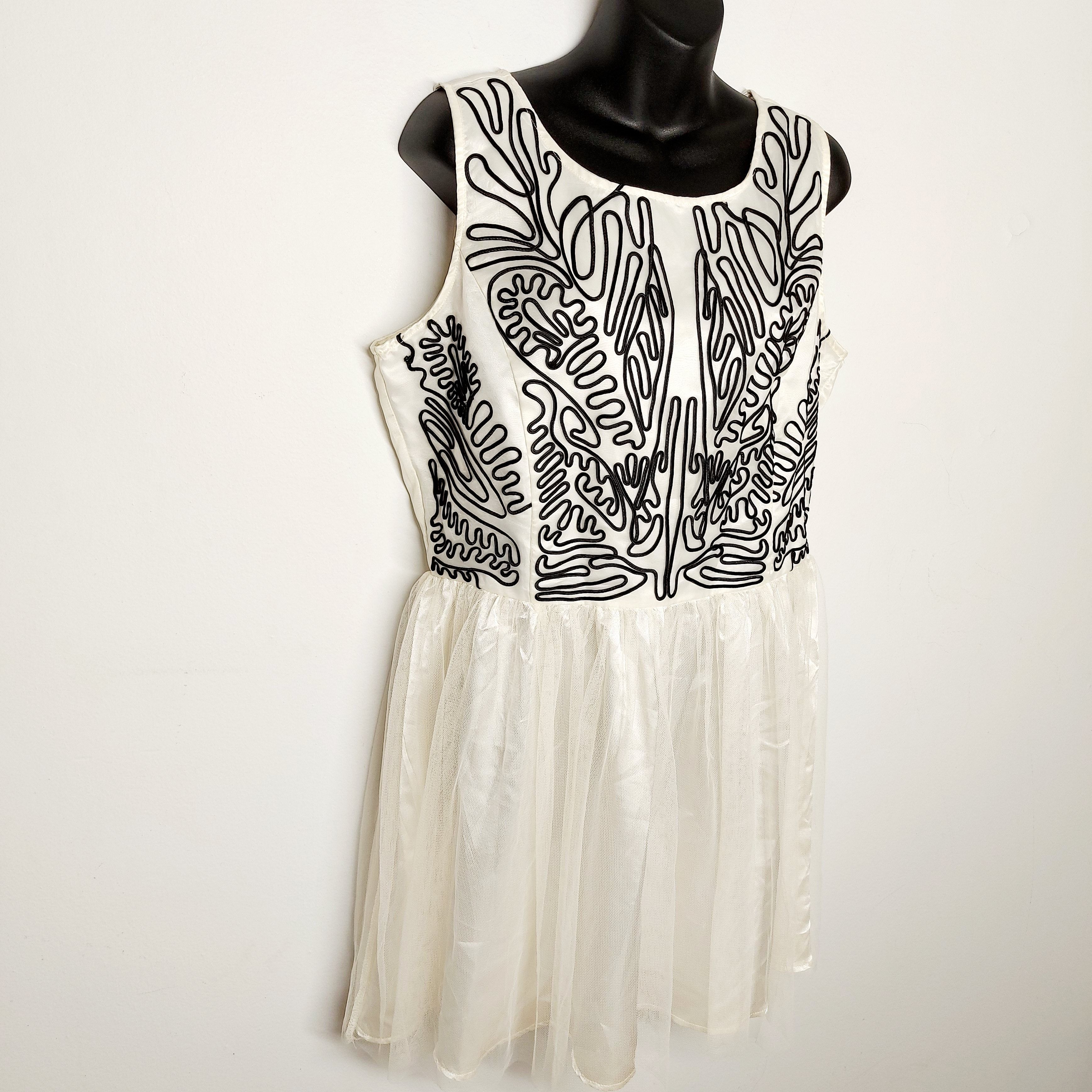 Vintage Vintage Dress American Rag Cie XL Fit & Flare Dress Beige Size XL / US 12-14 / IT 48-50 - 6 Thumbnail