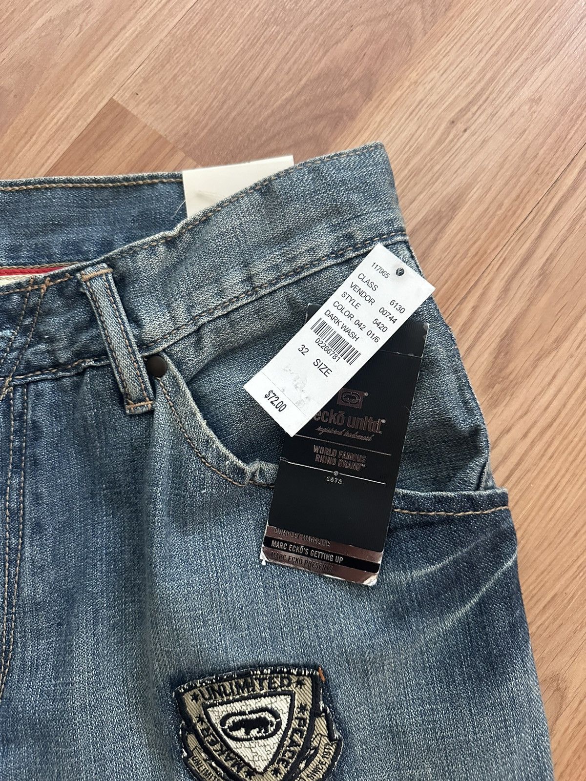 Ecko Unltd. × Vintage Crazy Vintage Y2K Ecko UNLTD Baggy Jeans Embroidered Skater Size US 32 / EU 48 - 5 Thumbnail
