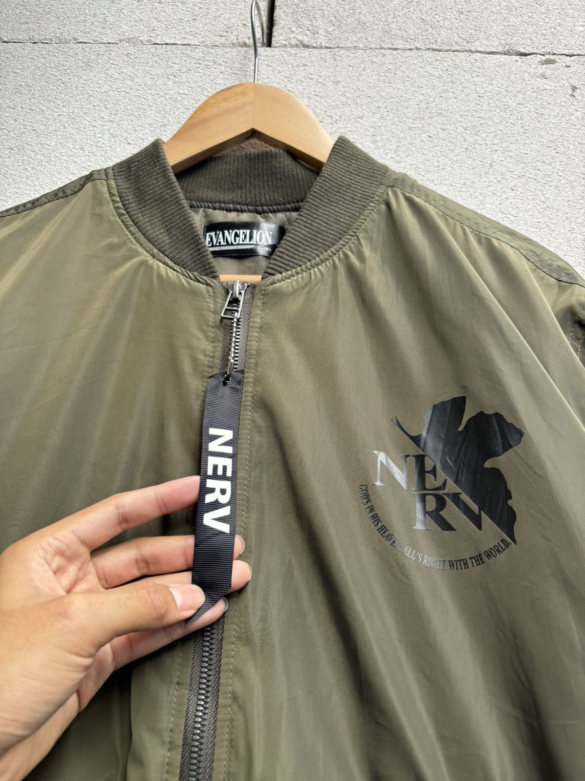 Anime Alpha Industries NERV Evangelion Bomber Jacket TOKYO ANIME Size US L / EU 52-54 / 3 - 4 Thumbnail