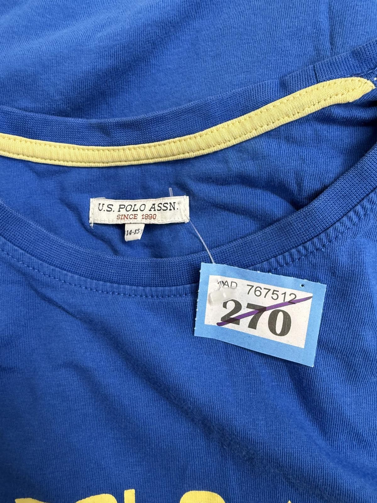 U.S. Polo Assn. U.S. Polo Assn. Blue T-Shirt with Yellow Logo Size US M / EU 48-50 / 2 - 2 Thumbnail