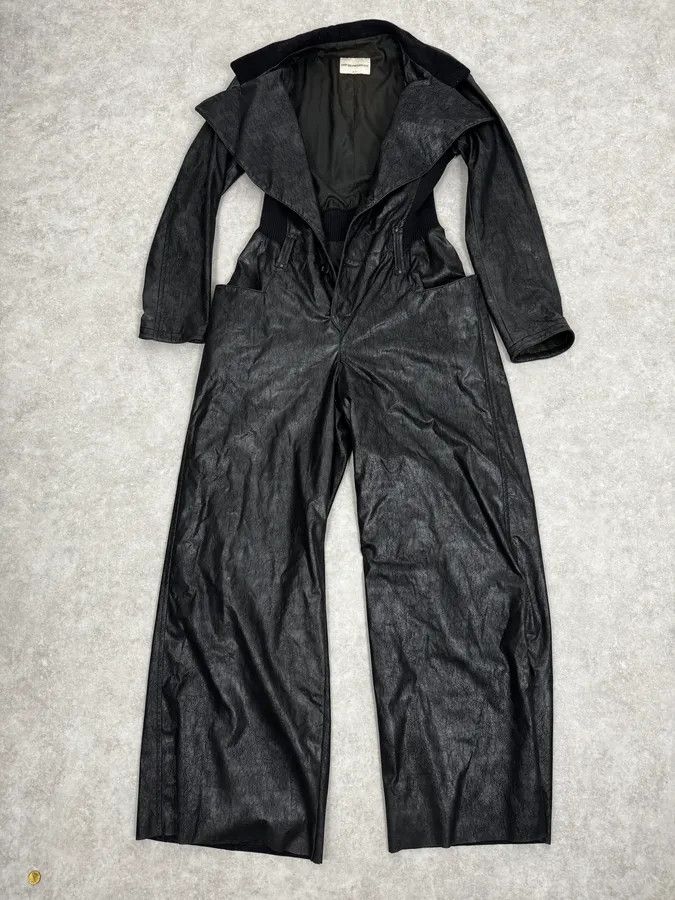 Emporio Armani 2000s Emporio Armani Black Leather Combination Size 42R - 5 Thumbnail