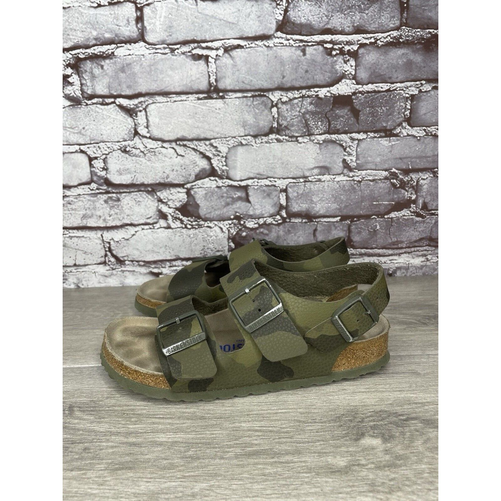 Birkenstock Birkenstock Milano Army Green Leather Ankle Strap Sandals Wo Size US 6.5 / IT 36.5 - 10 Thumbnail
