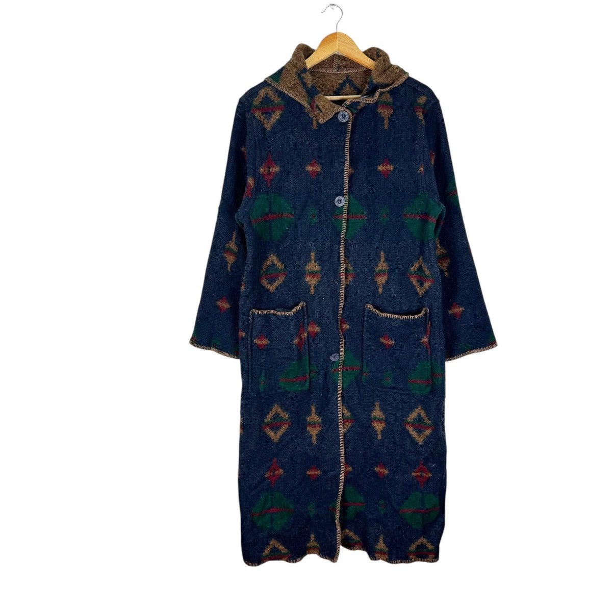 🔥WOOLRICH NATIVE NAVAJO REVERSIBLE LONG JACKET
