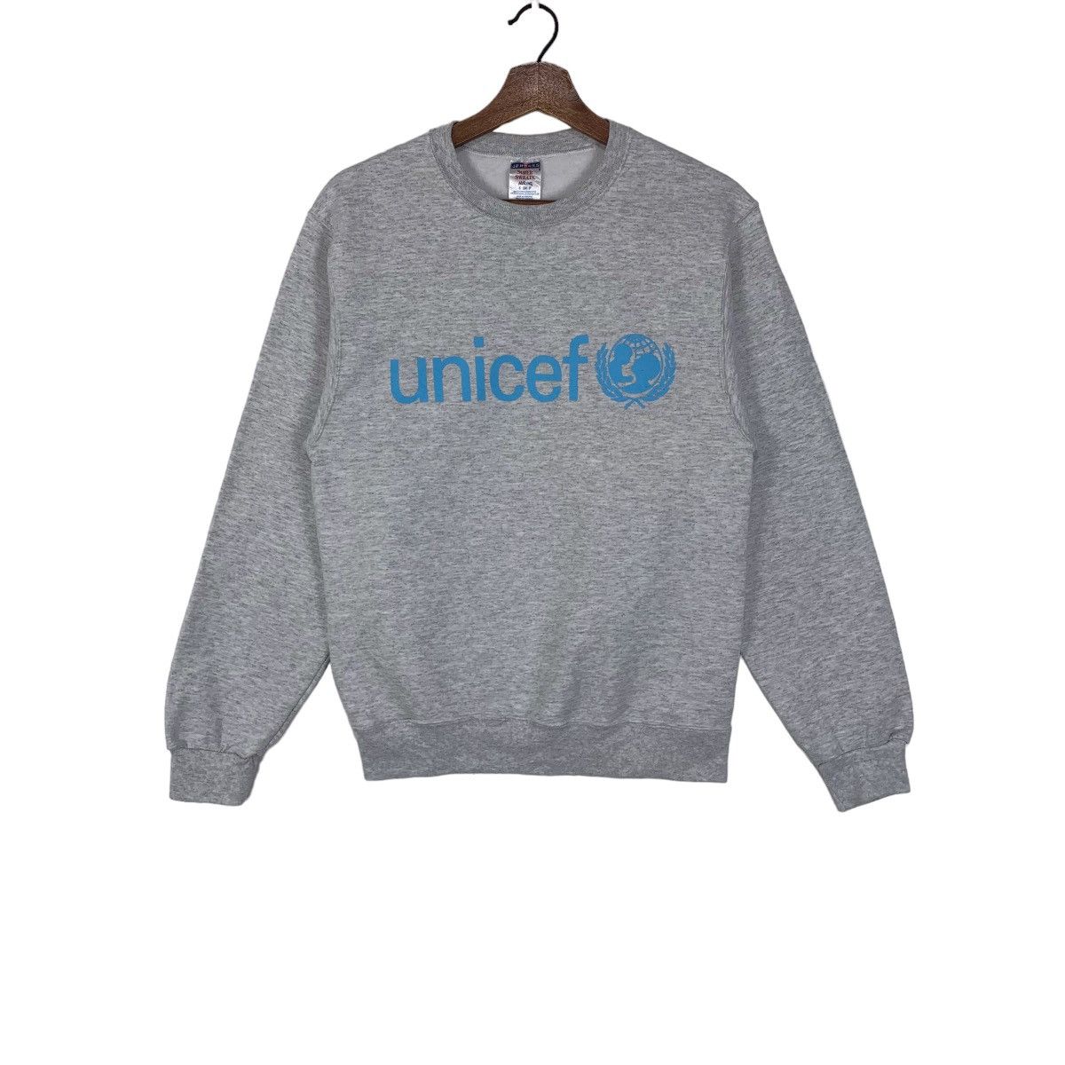 Jerzees × Vintage Vintage Jerzees Unicef X Mahatma Ghandi Sweatshirt Size US S / EU 44-46 / 1 - 7 Thumbnail