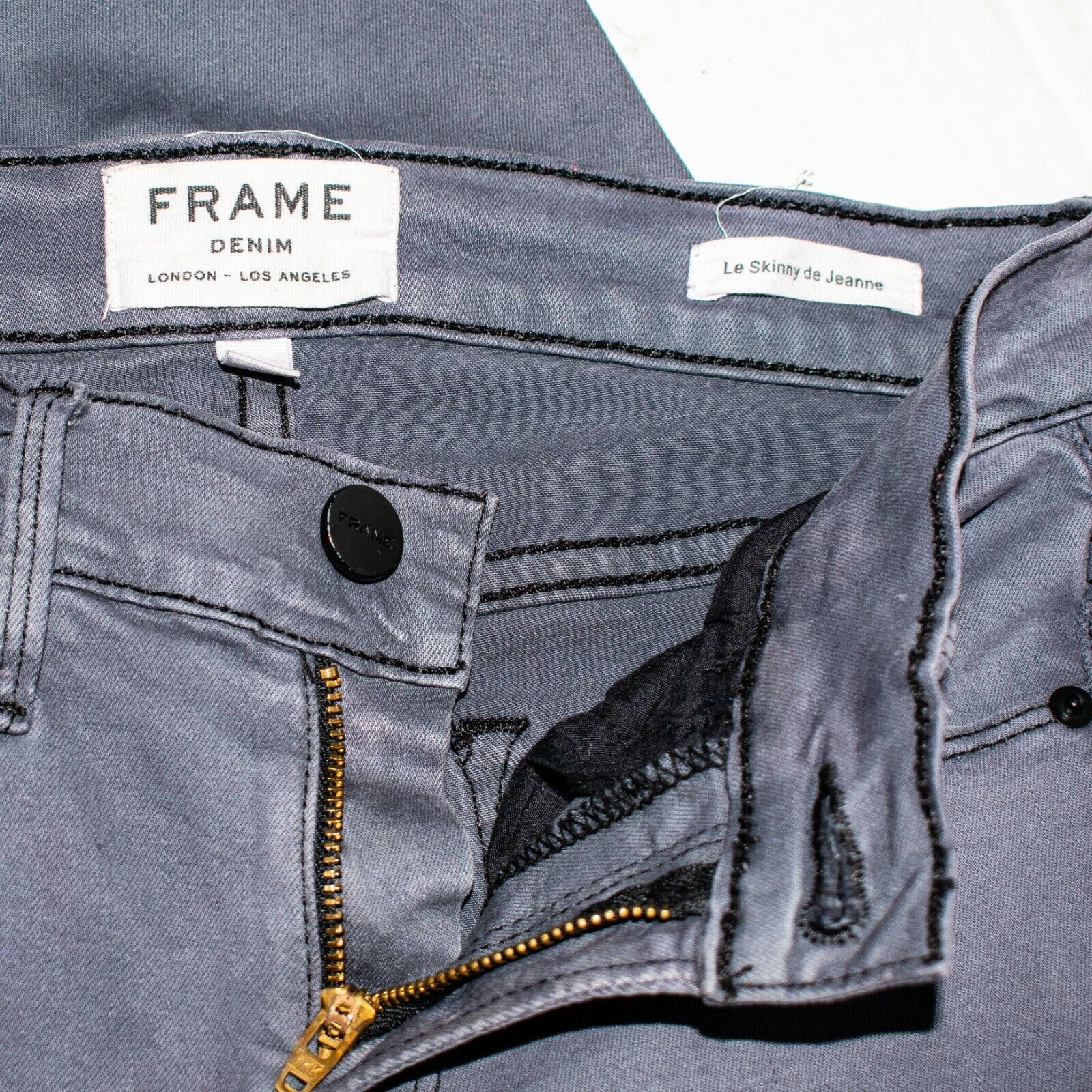 Frame FRAME Denim Le Skinny de Jeanne Jeans in Gray Squid ink Size 24" / US 00 / IT 34 - 2 Thumbnail