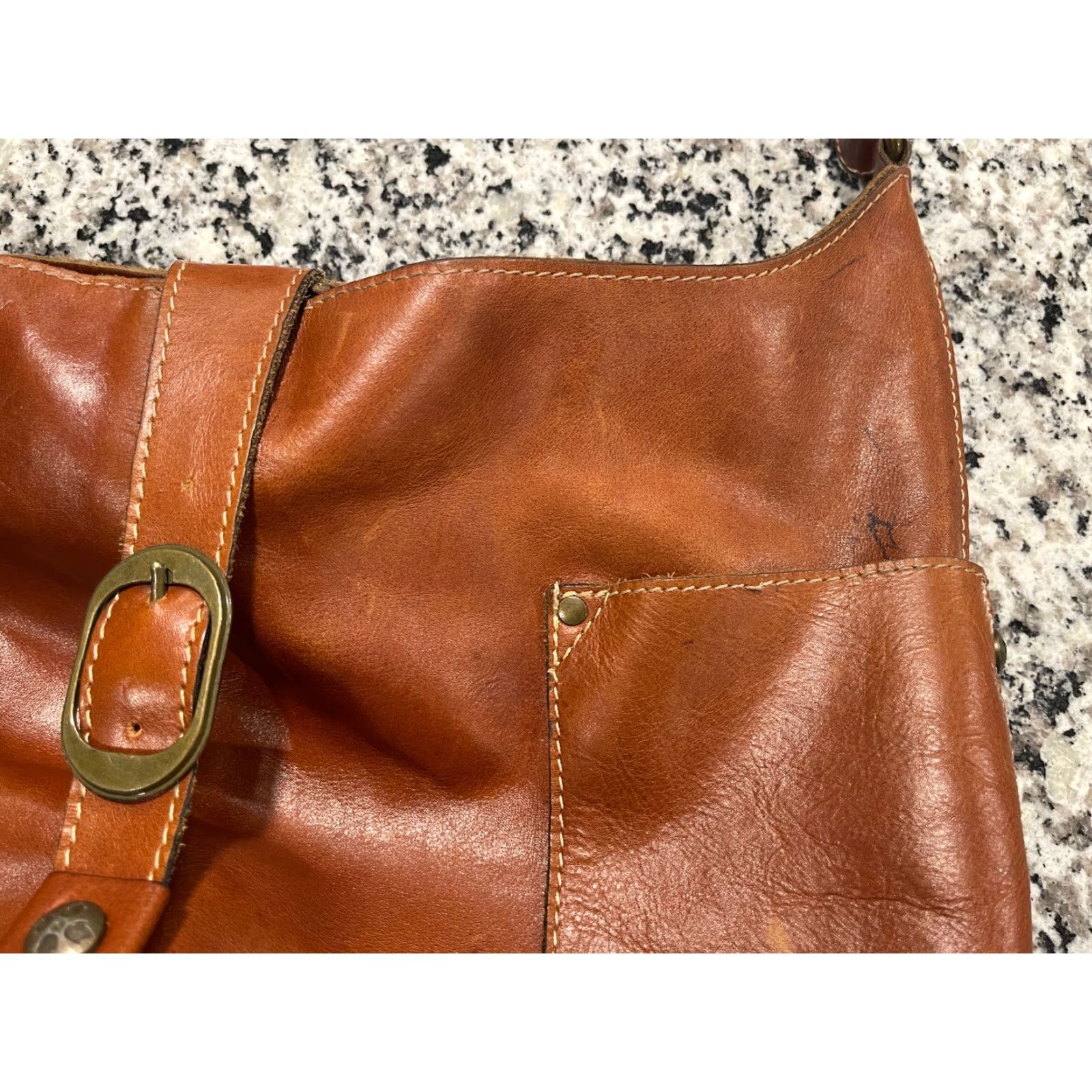 Patricia Nash Patricia Nash Hobo Heritage Brown Leather Large Shoulder Bag) Size ONE SIZE - 4 Thumbnail