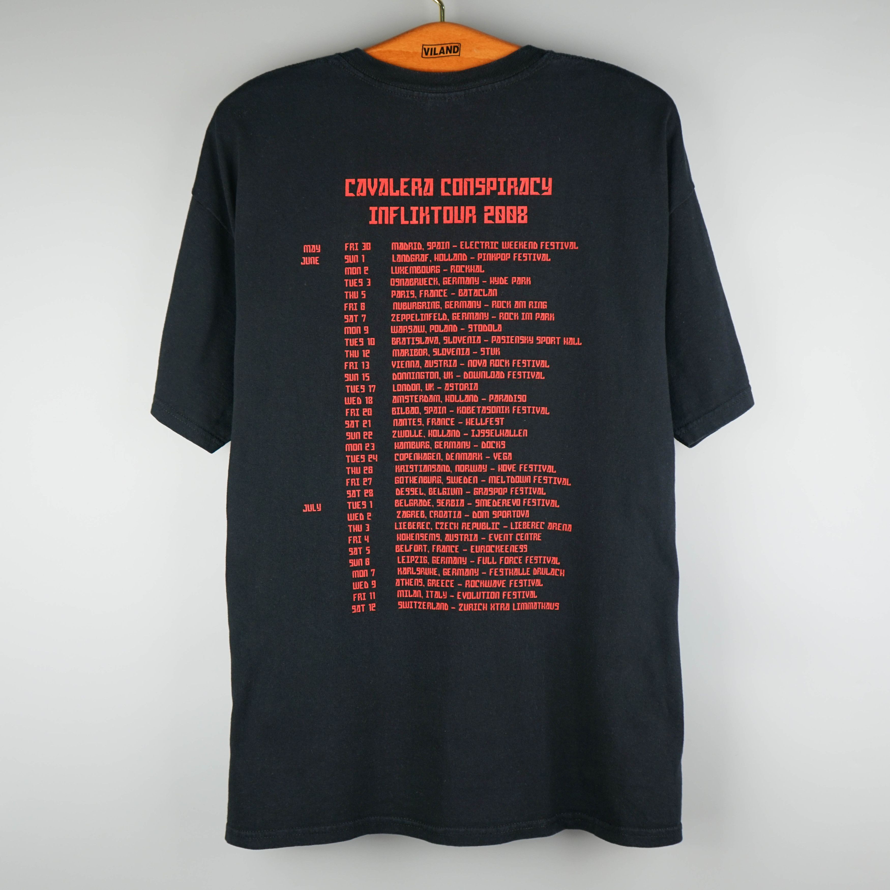 Band Tees × Vintage Vintage 2008 Cavalera Conspiracy Tour T-Shirt Size US XL / EU 56 / 4 - 6 Thumbnail