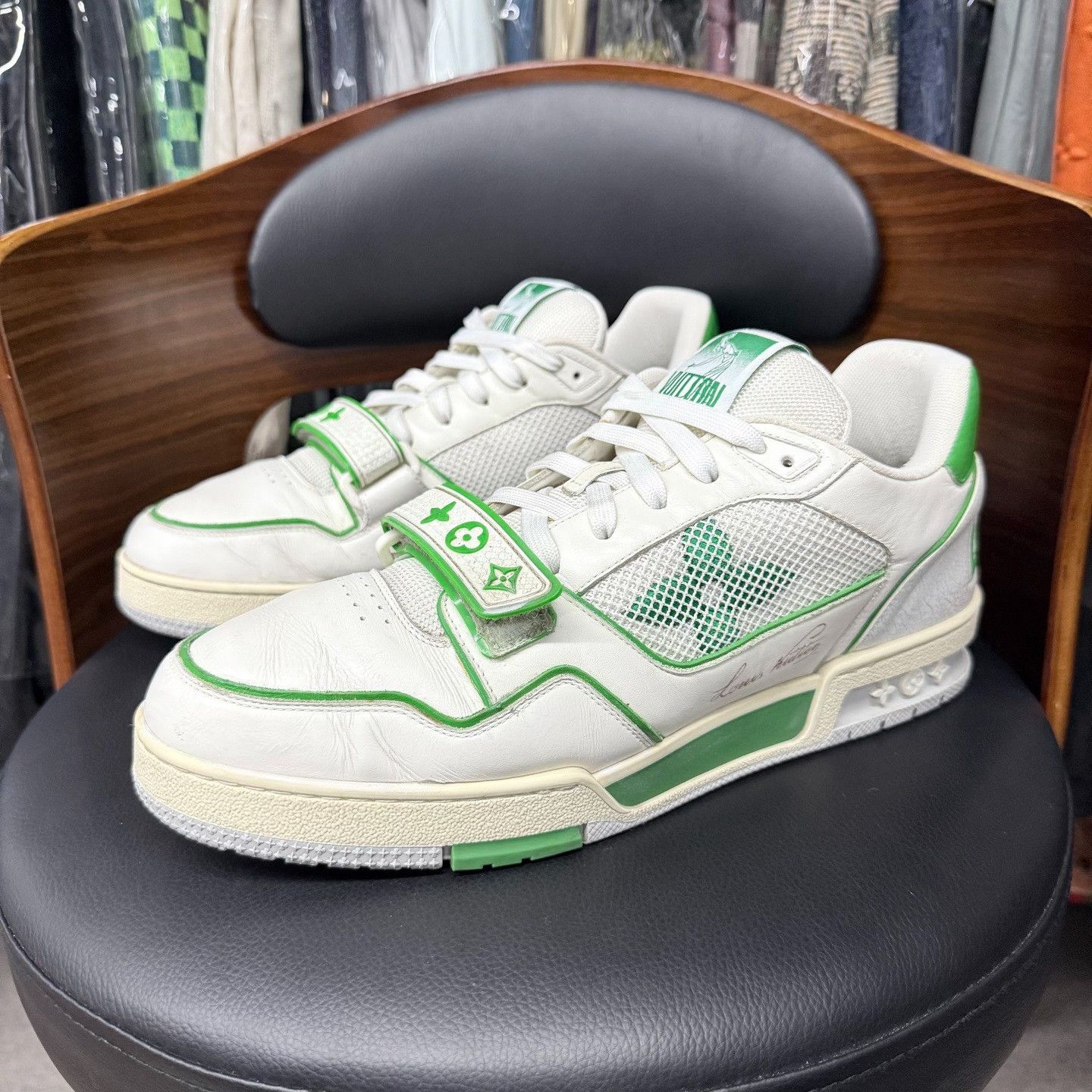 Louis Vuitton Louis Vuitton Training Green Lowtop Sneakers 10.5 Men Size US 10.5 / EU 43-44 - 1 Thumbnail