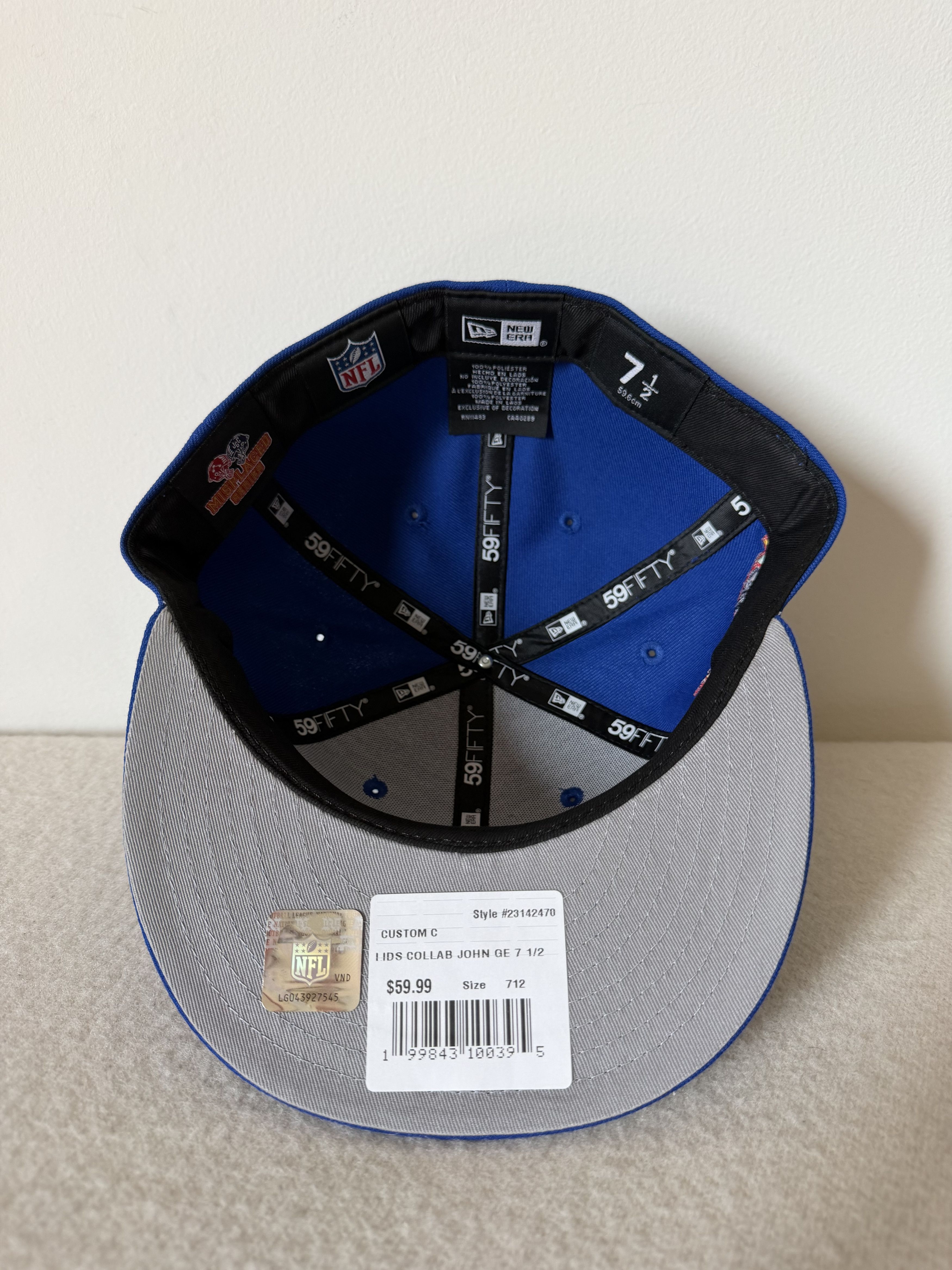 New Era 7 1/2 John Geiger New Era Misplaced Buffalo Bills Fitted Size ONE SIZE - 6 Thumbnail