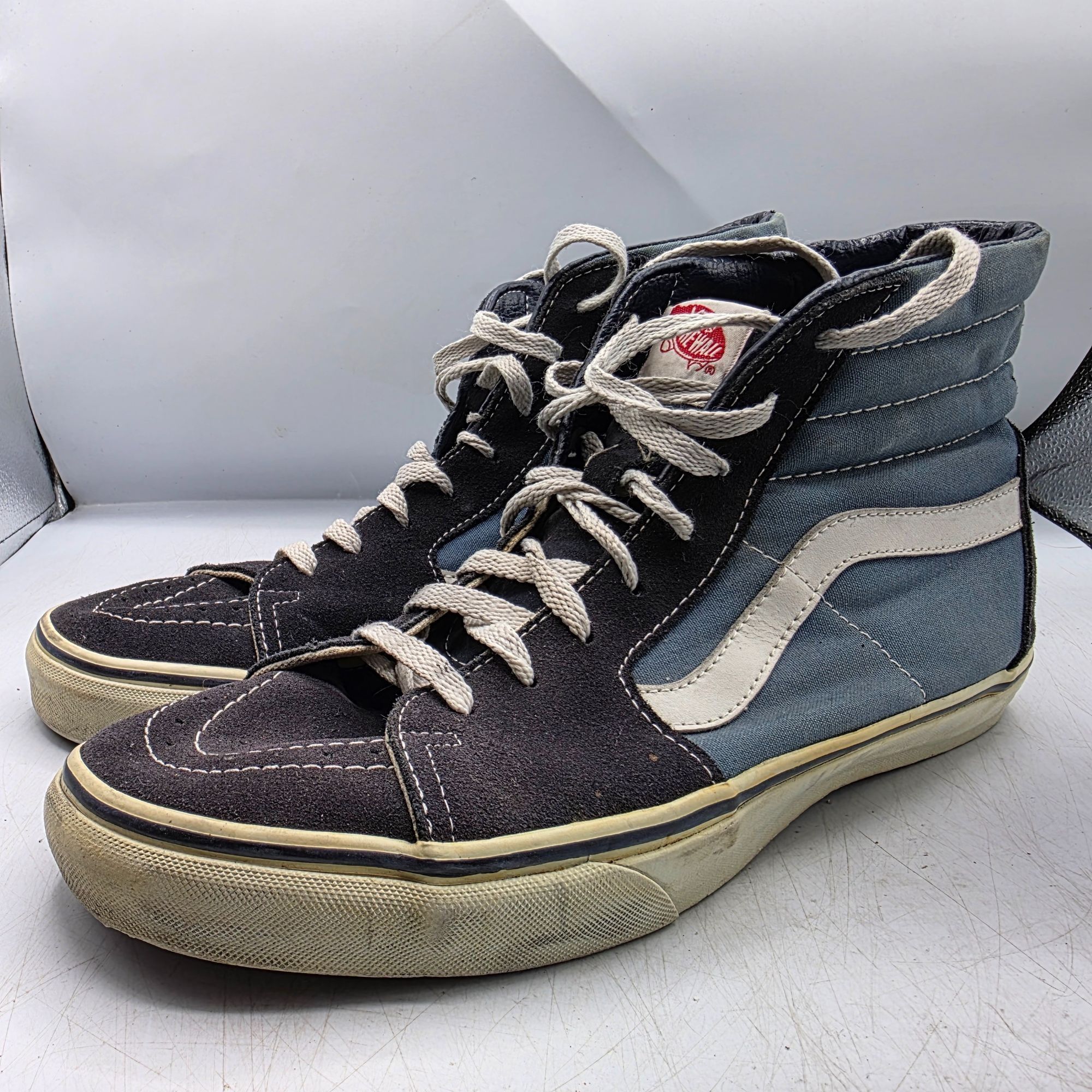 Vans Vans Old Skool Mens Size 12 Blue Black Sneaker Shoes High To Size US 12 / EU 45 - 4 Thumbnail