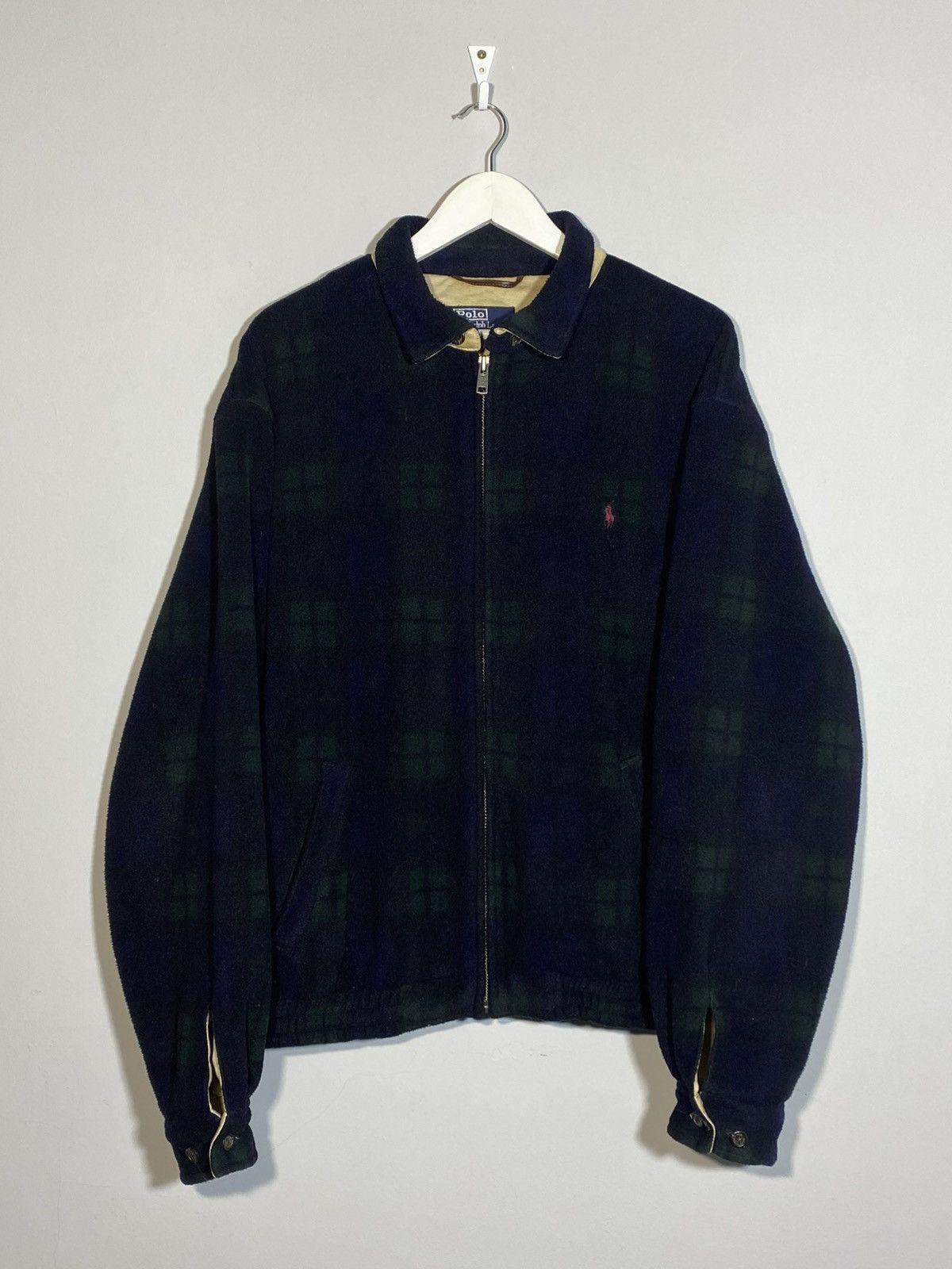 Polo Ralph Lauren Vintage Polo Ralph Lauren Tartan Check Fleece Jacket Rare Size US L / EU 52-54 / 3 - 1 Thumbnail