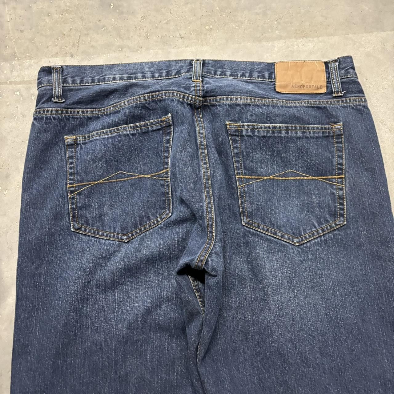 Japanese Brand × Vintage Crazy Vintage Y2K/2000s Grunge Dark Blue Wash Denim Jeans! Size US 38 / EU 54 - 7 Thumbnail