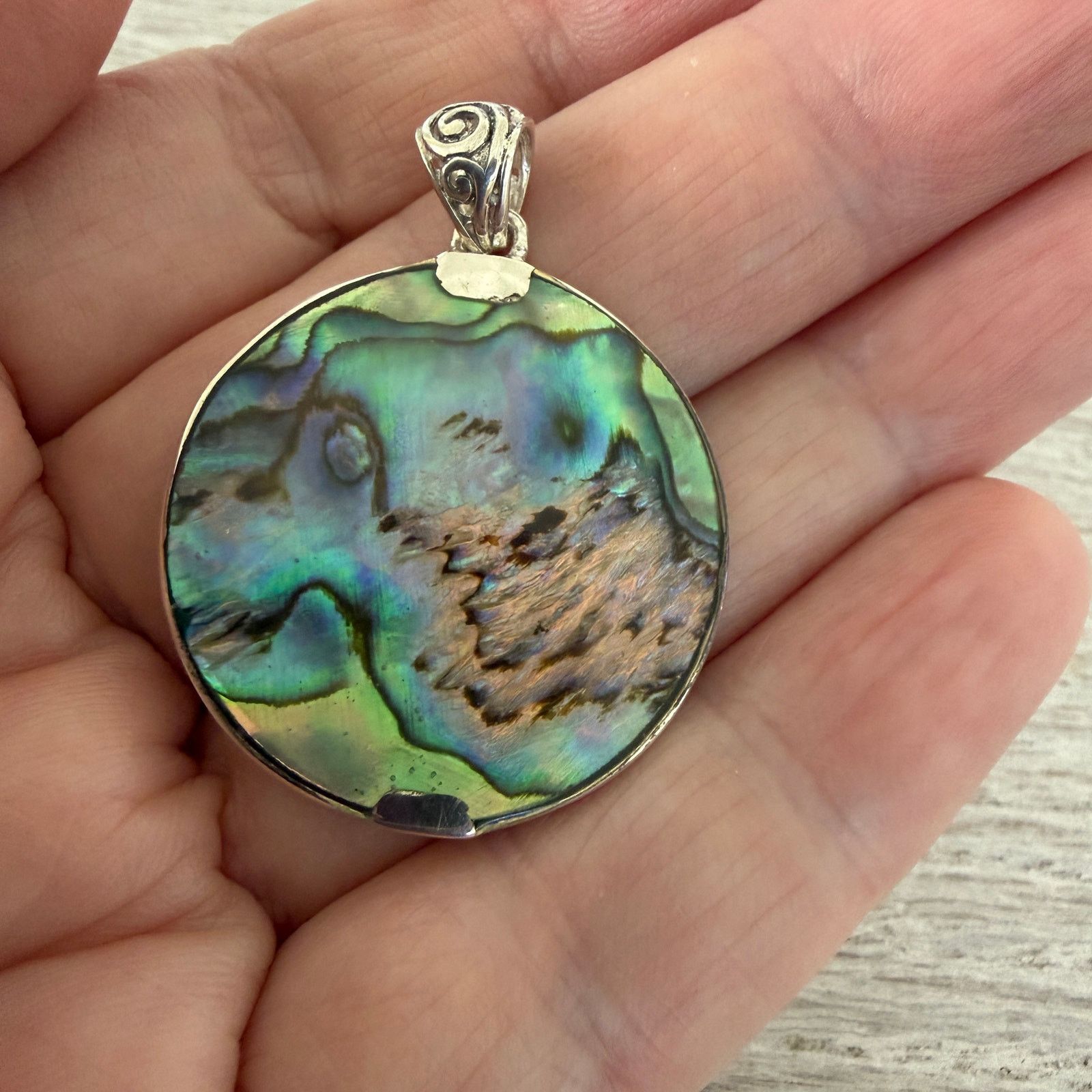 Other Sterling Silver Abalone Dolphin Pendant Size ONE SIZE - 4 Thumbnail