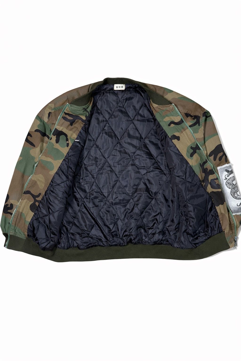 Japanese Brand Raf simons riot style x Y2K x camo Bomber jacket Size US L / EU 52-54 / 3 - 3 Thumbnail