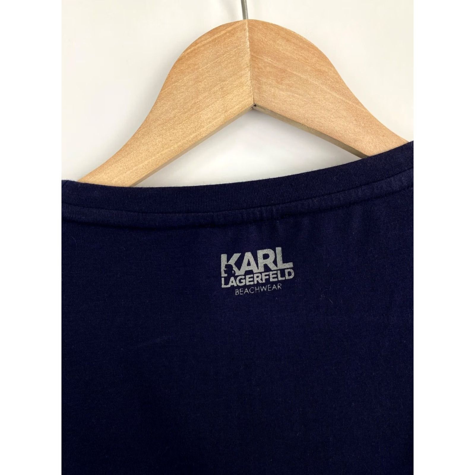 Karl Lagerfeld Karl Lagerfeld Beachwear T-Shirt M/L Dark Blue Retro Mens Shirt Size US L / EU 52-54 / 3 - 8 Thumbnail