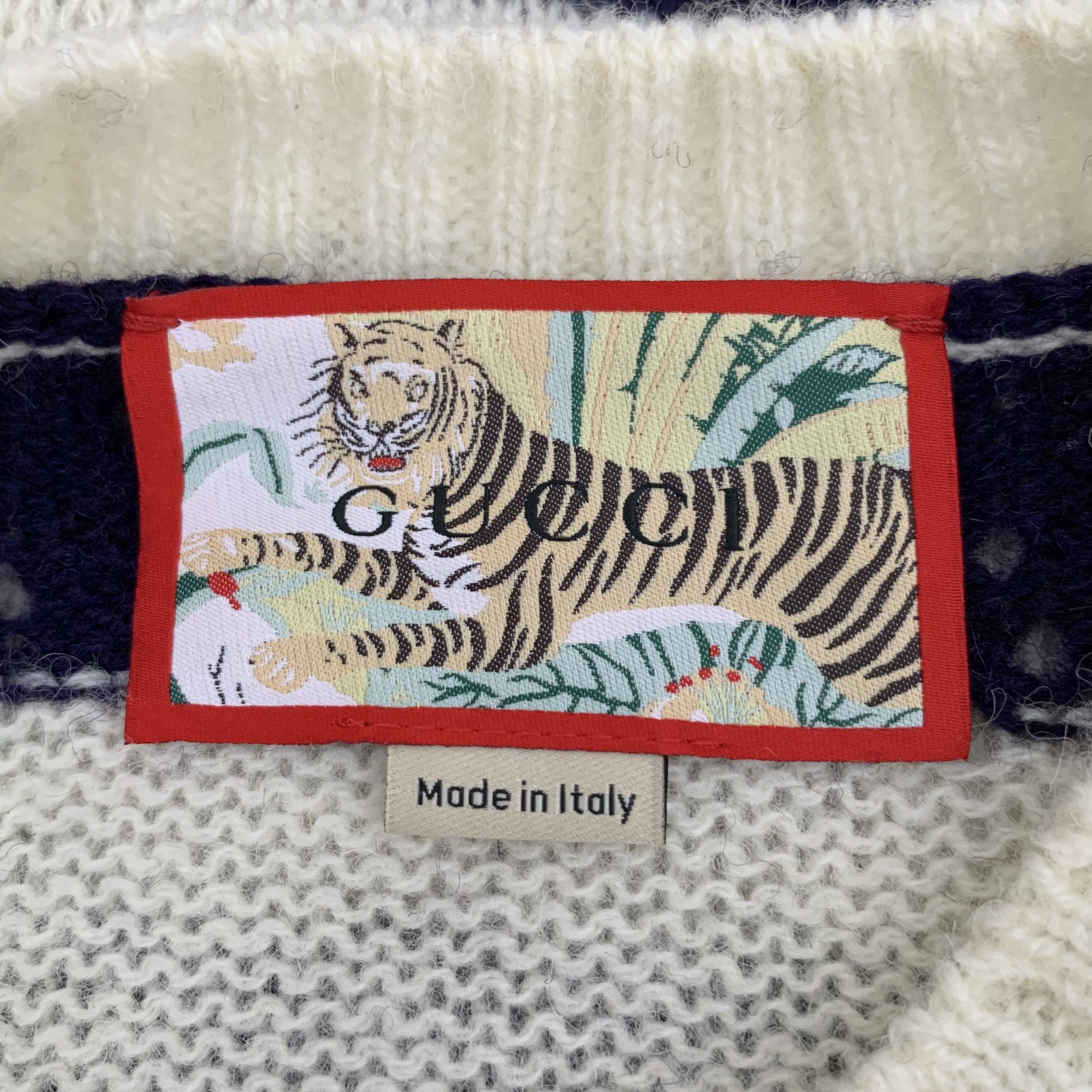 Gucci Gucci Sweater – Tiger Floral Wool Stripe (Size S) Size S / US 4 / IT 40 - 2 Thumbnail