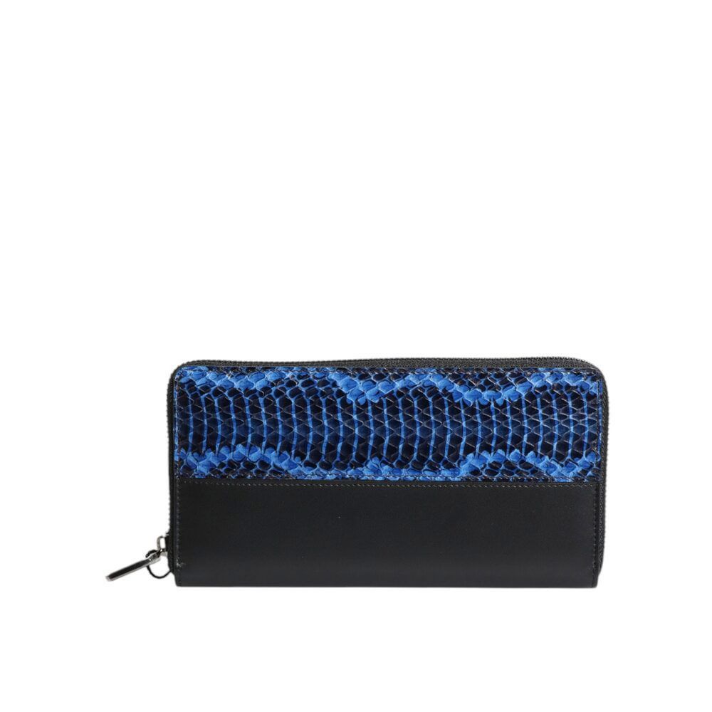 Dolce & Gabbana Dolce & Gabbana Black Blue Exotic Leather Embossed Continent Size ONE SIZE - 5 Thumbnail