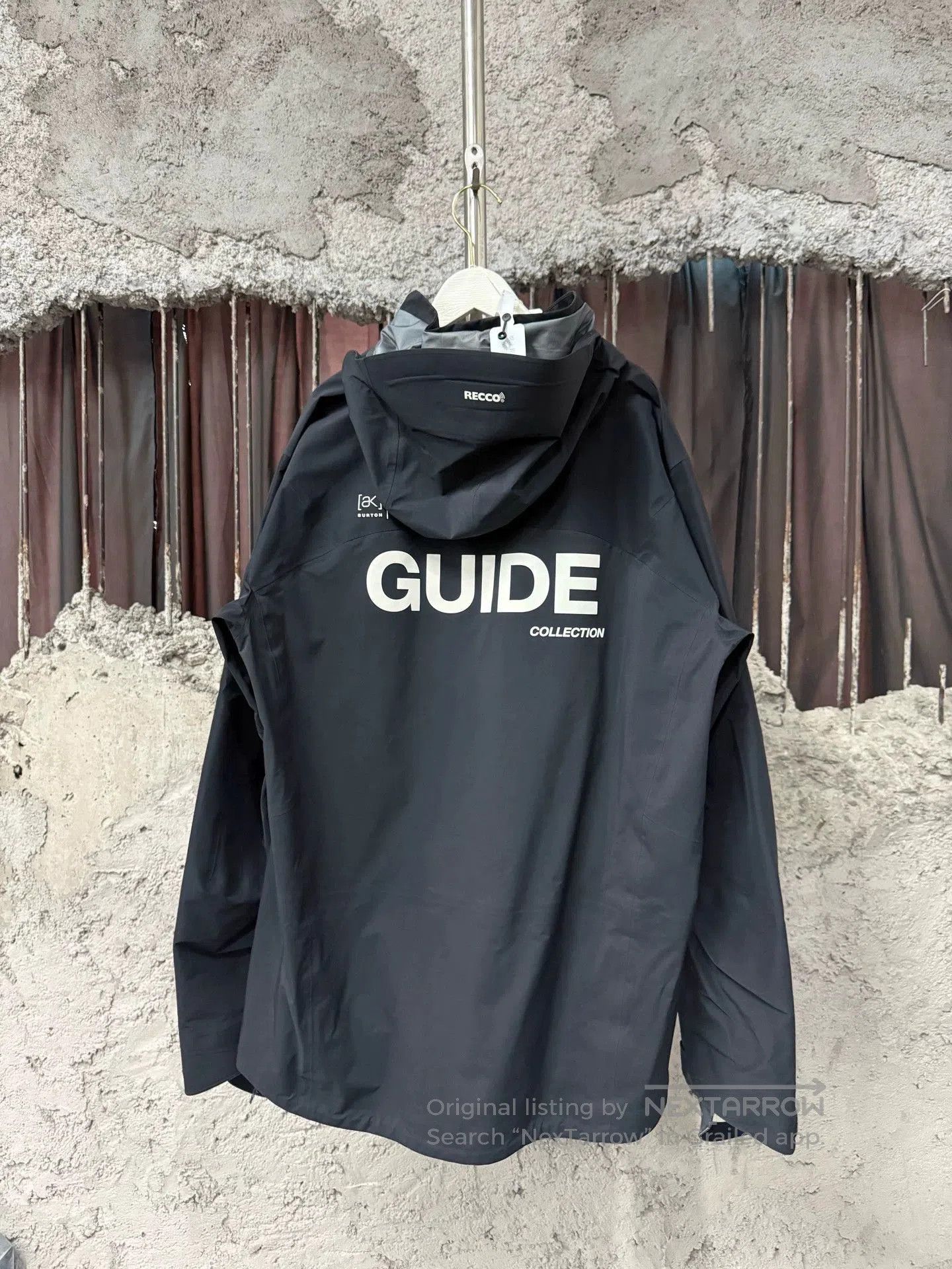 Burton Black Hooded Rain Jacket with Zip Pockets. Size US L / EU 52-54 / 3 - 2 Thumbnail