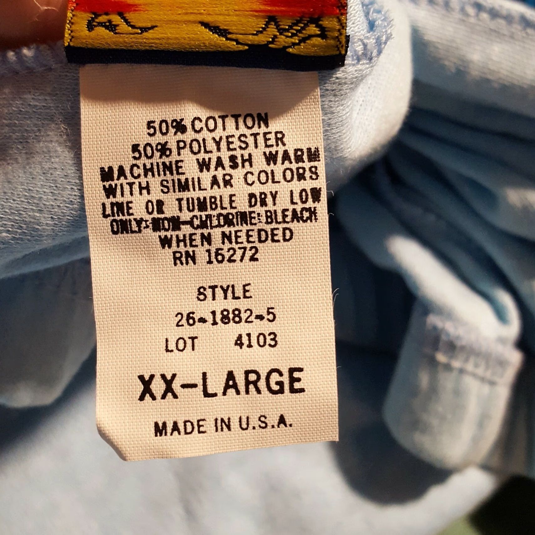 Vintage VINTAGE Allura Sky Blue Midi A-Line Skirt Women's 2XL Elastic Waist Casual Retro 80s 90s Cotton Blend Solid Blue, Pull On, Fall Spring Summer Winter Size 40" / US 18 - 7 Thumbnail